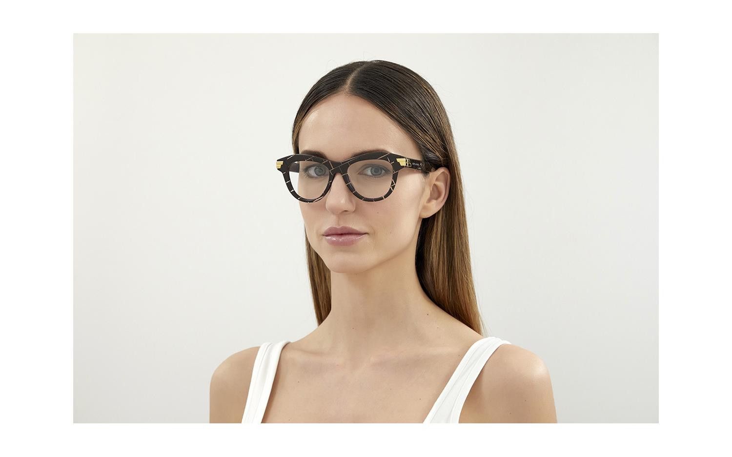 Bottega Veneta Bottega Veneta BV1105O 002 Eyeglasses Havana 50mm Cat Eye Size ONE SIZE - 3 Thumbnail