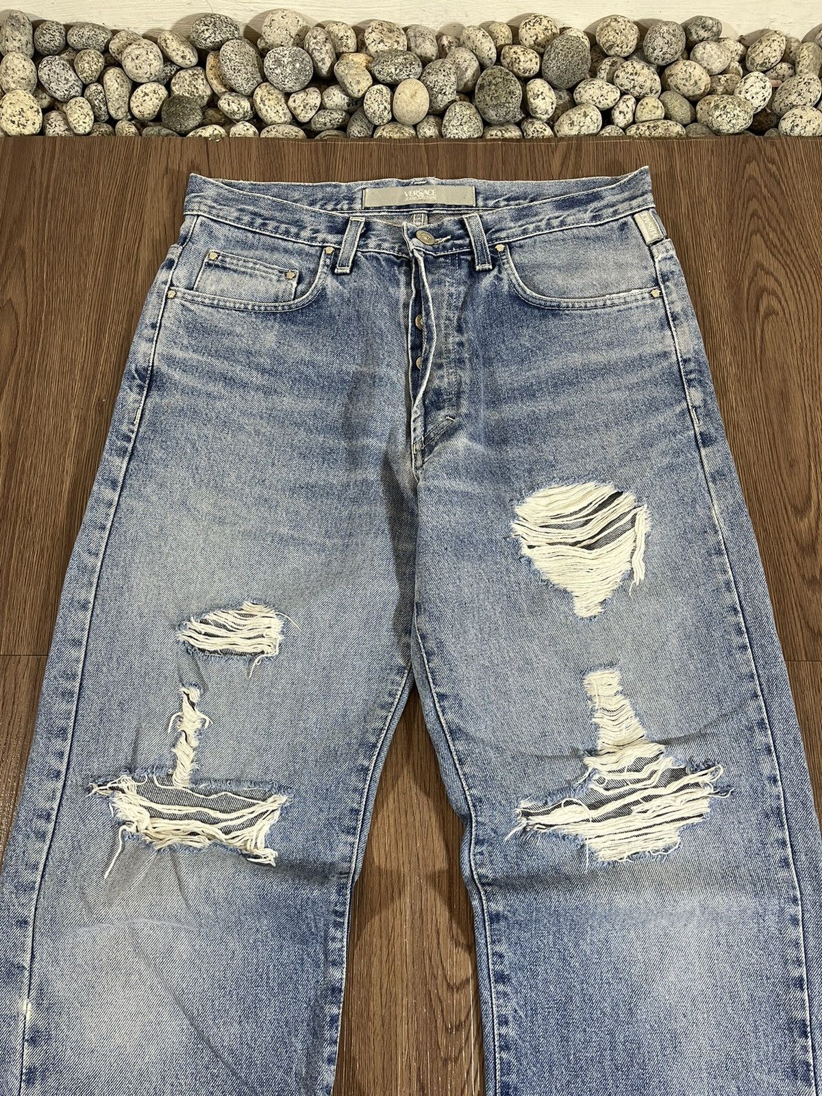 Versace Jeans Couture Versace Jeans Couture Distressed Denim – (Made in Italy) Size US 31 - 3 Thumbnail