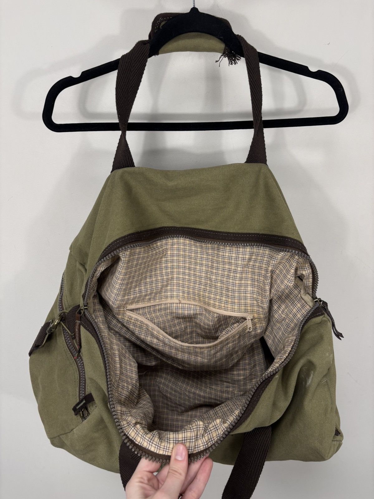 Other Vintage Think Pink Yosemite Canvas Leather Duffle Bag Size ONE SIZE - 13 Thumbnail