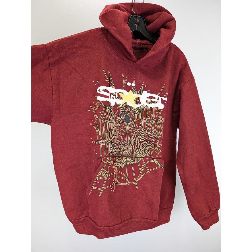 Sp5der o1rshd1 SP5DER Logo Hoodie in Maroon Size US XL / EU 56 / 4 - 10 Thumbnail