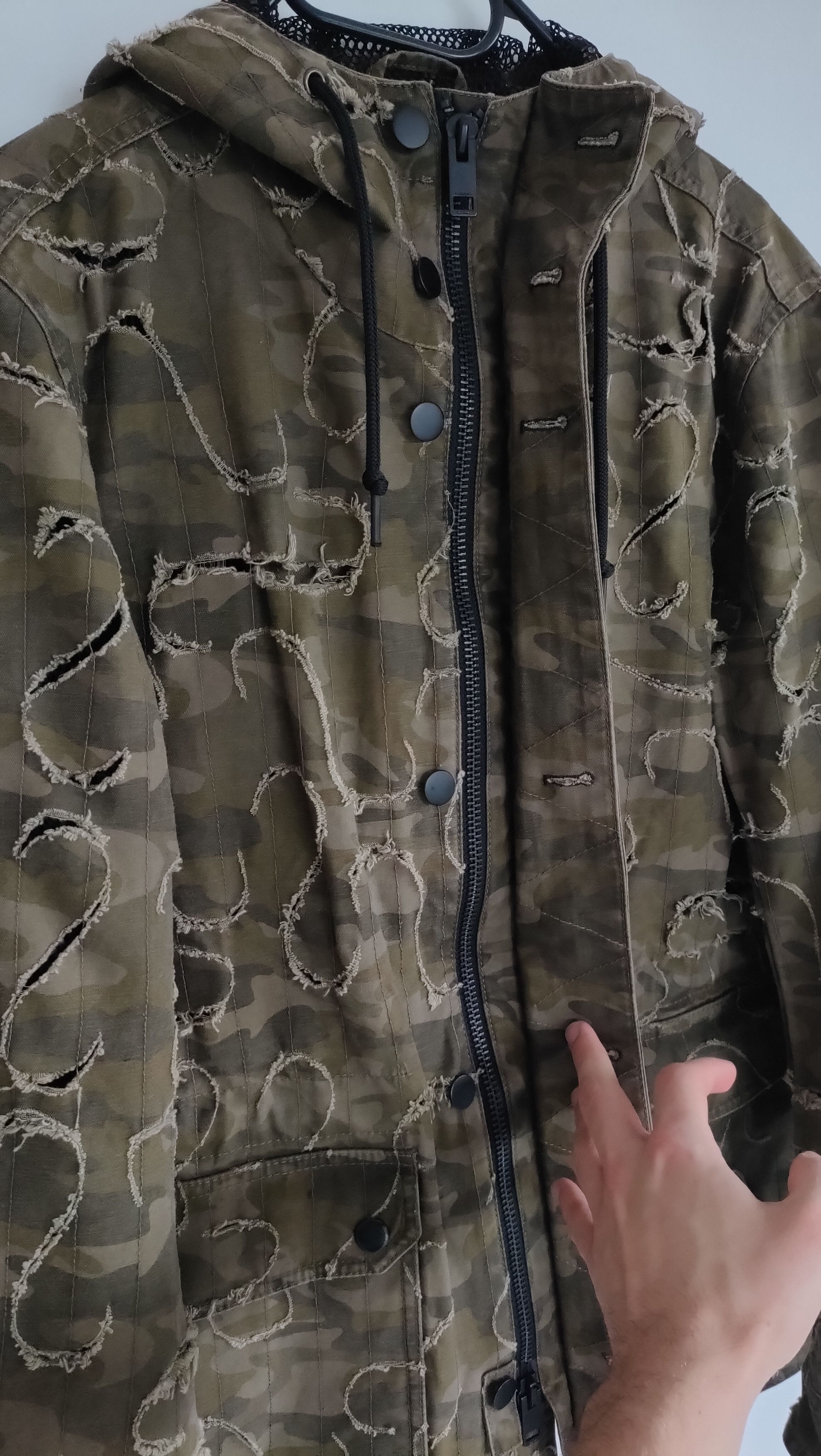 Diesel Diesel 'J-Laser' Laser Cut Camo Hooded Jacket (2010) Size US M / EU 48-50 / 2 - 11 Thumbnail