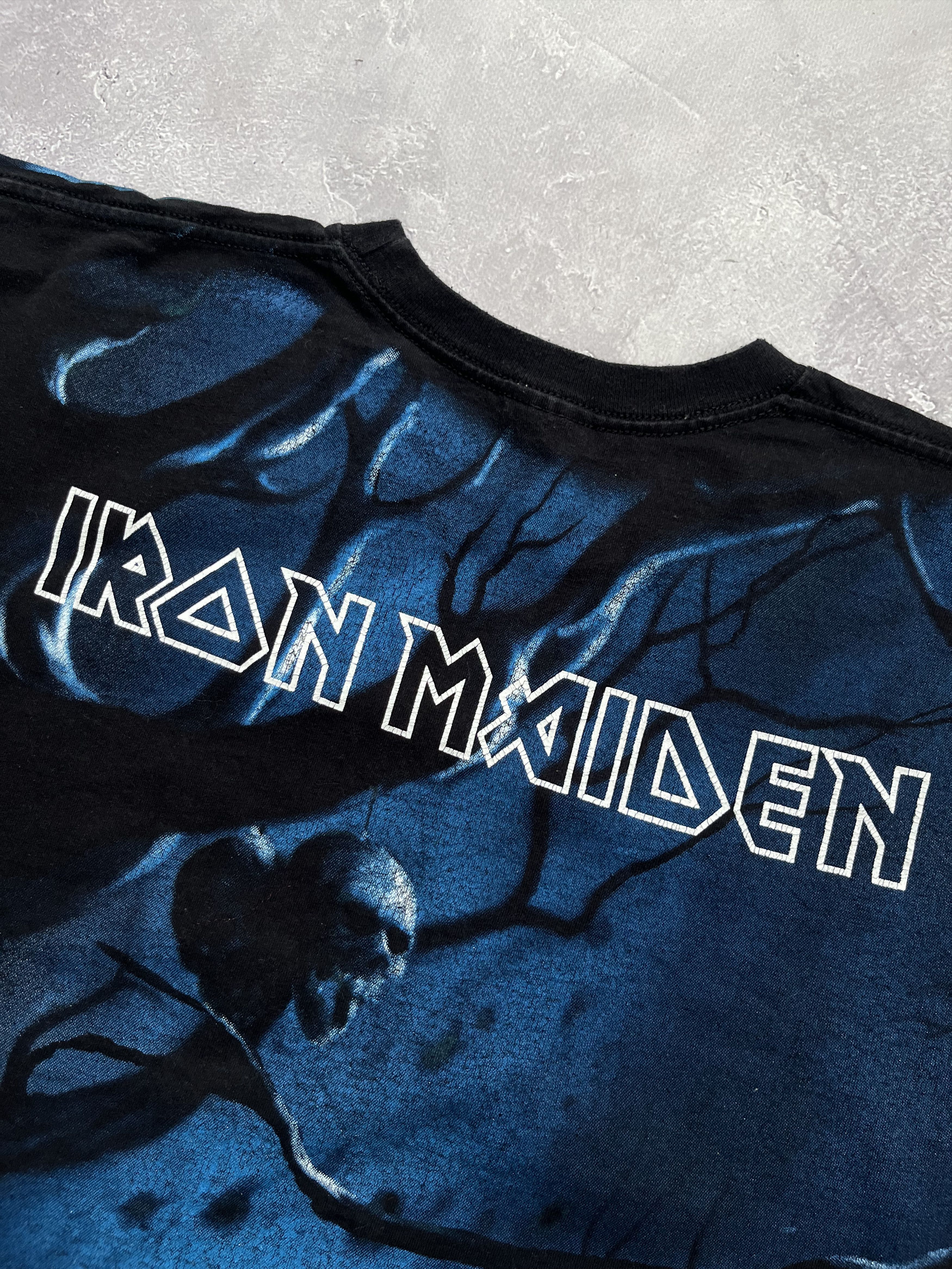 Band Tees Vintage 2007 Iron Maiden Black All Over Print T-Shirt Size US L / EU 52-54 / 3 - 8 Thumbnail