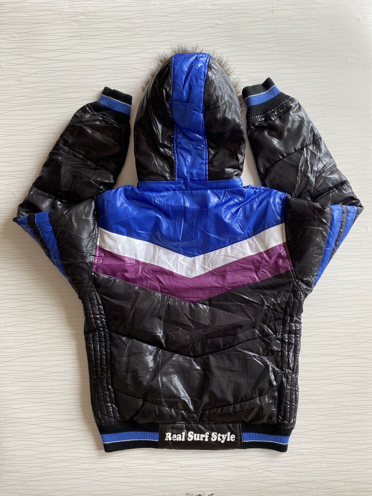 If Six Was Nine × Japanese Brand × Le Grande Bleu (L.G.B.) NYLAUS FAUX FUR HOODIE PUFFER JACKET Size US L / EU 52-54 / 3 - 19 Thumbnail