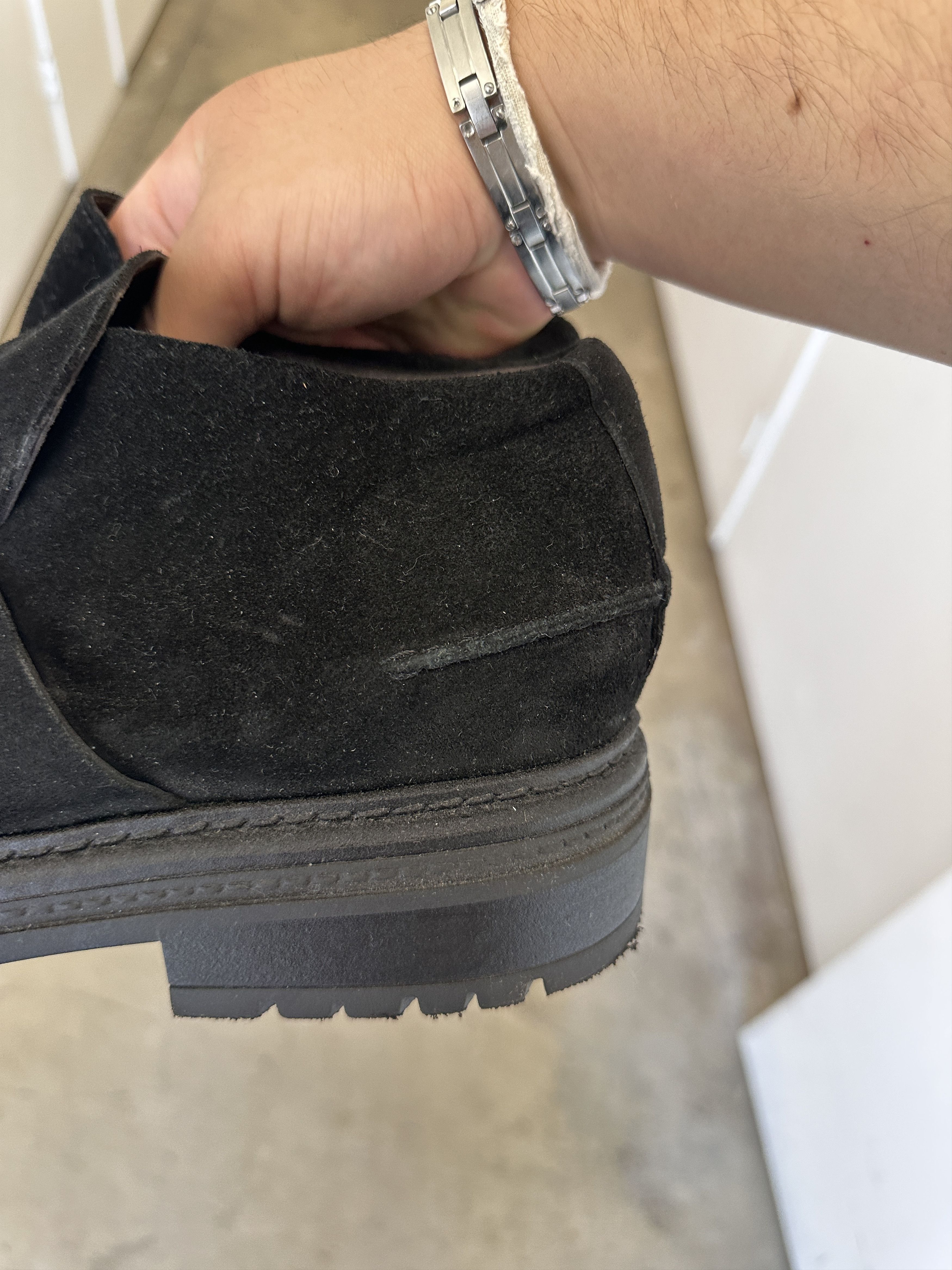Handmade × Vintage Italian reverse Wallabee platform loafer. Size 13. 804. Size US 13 / EU 46 - 5 Thumbnail