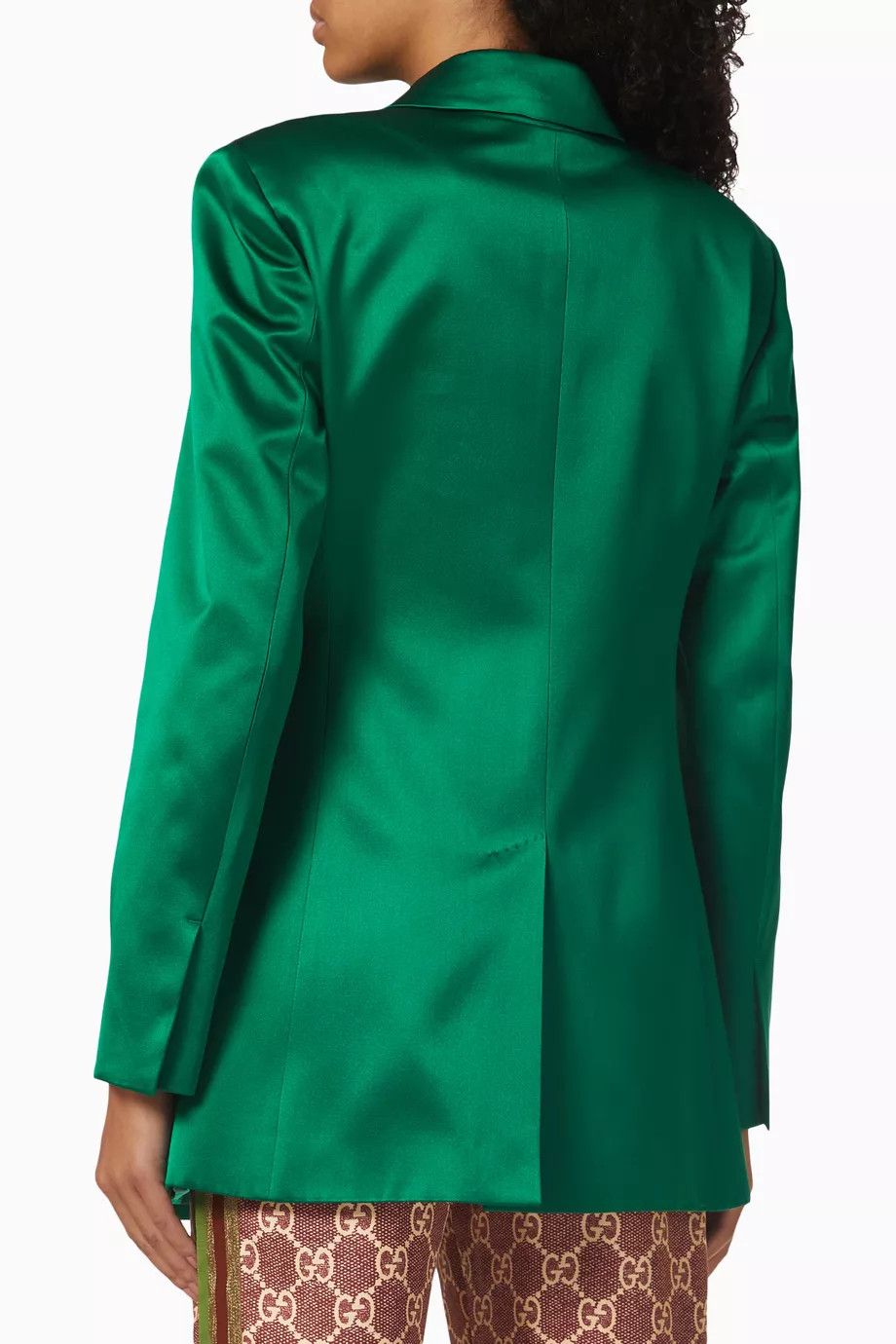Gucci o1y0925 Blazer in Emerald Green Size S / US 4 / IT 40 - 2 Thumbnail