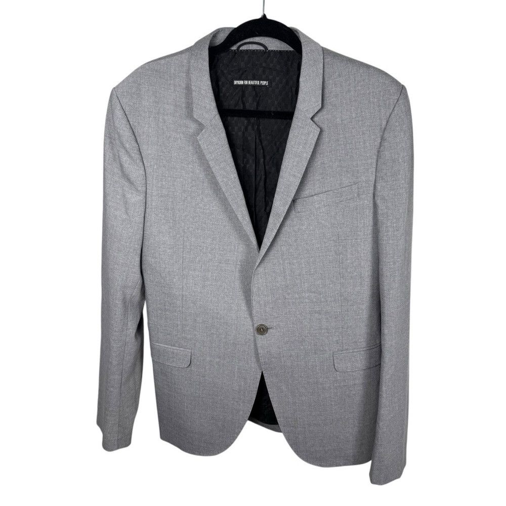DRYKORN New Drykorn For Beautiful People Grey Wool Blend Jacket Siz Size 52R - 2 Thumbnail