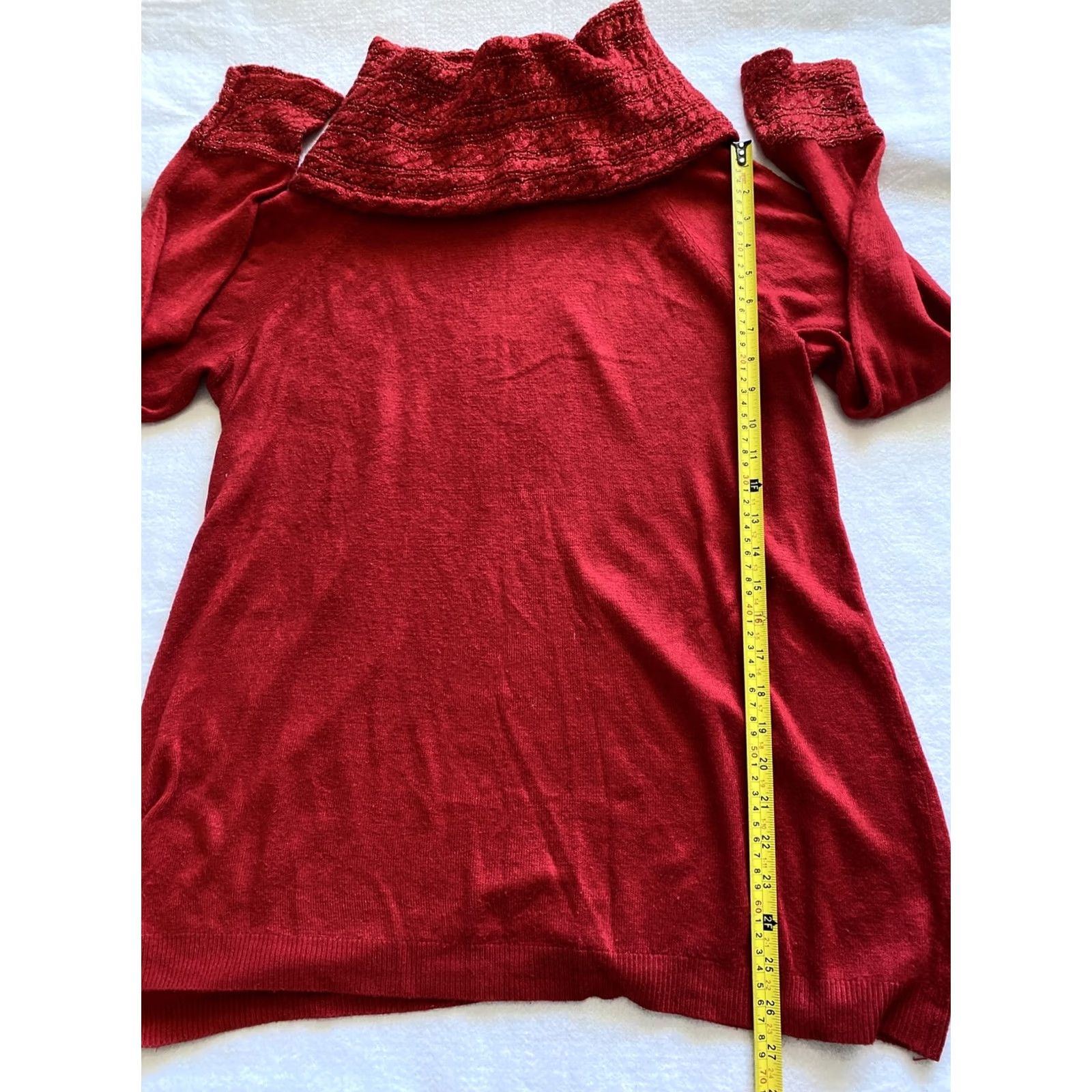 Vintage White Stag Sweater Womens XL Red Long Sleeve Collared Knit Pullover Casual Fall Winter Size XL / US 12-14 / IT 48-50 - 6 Thumbnail