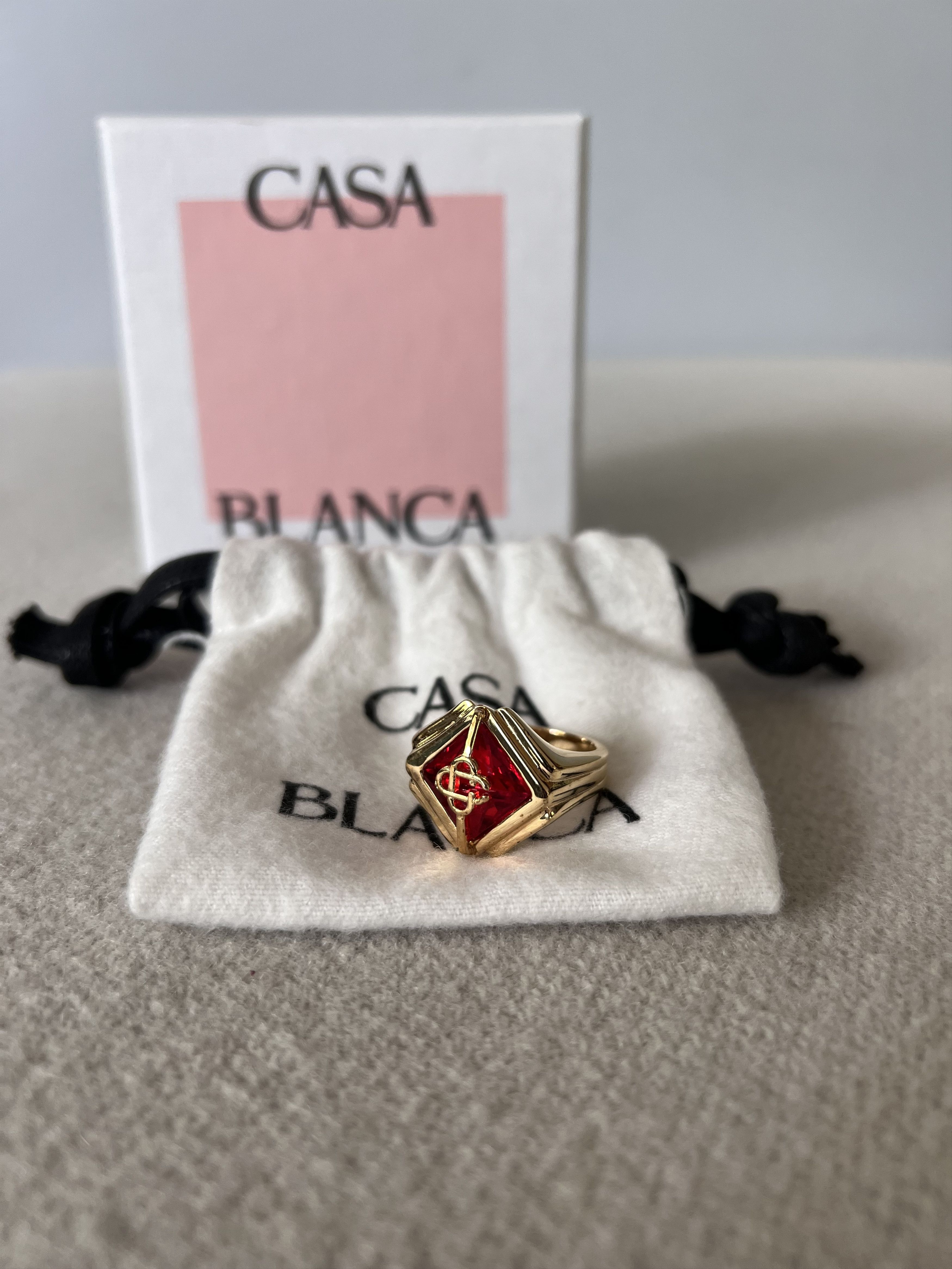 LARGE Casablanca Casa Signet Ring in Gold
