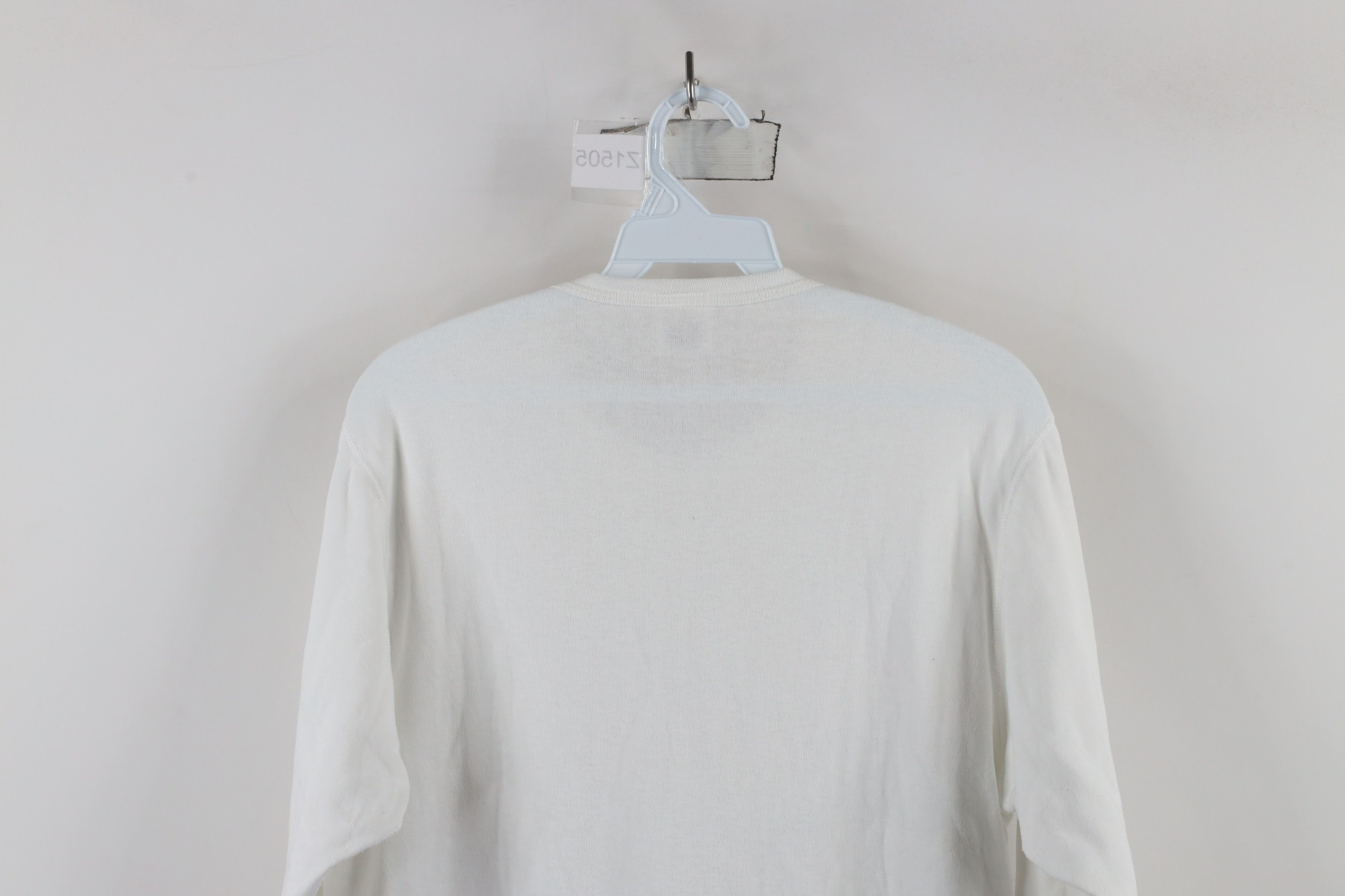 Vintage Vintage 90s Streetwear Knit Long Sleeve T-Shirt White USA Size US M / EU 48-50 / 2 - 9 Thumbnail