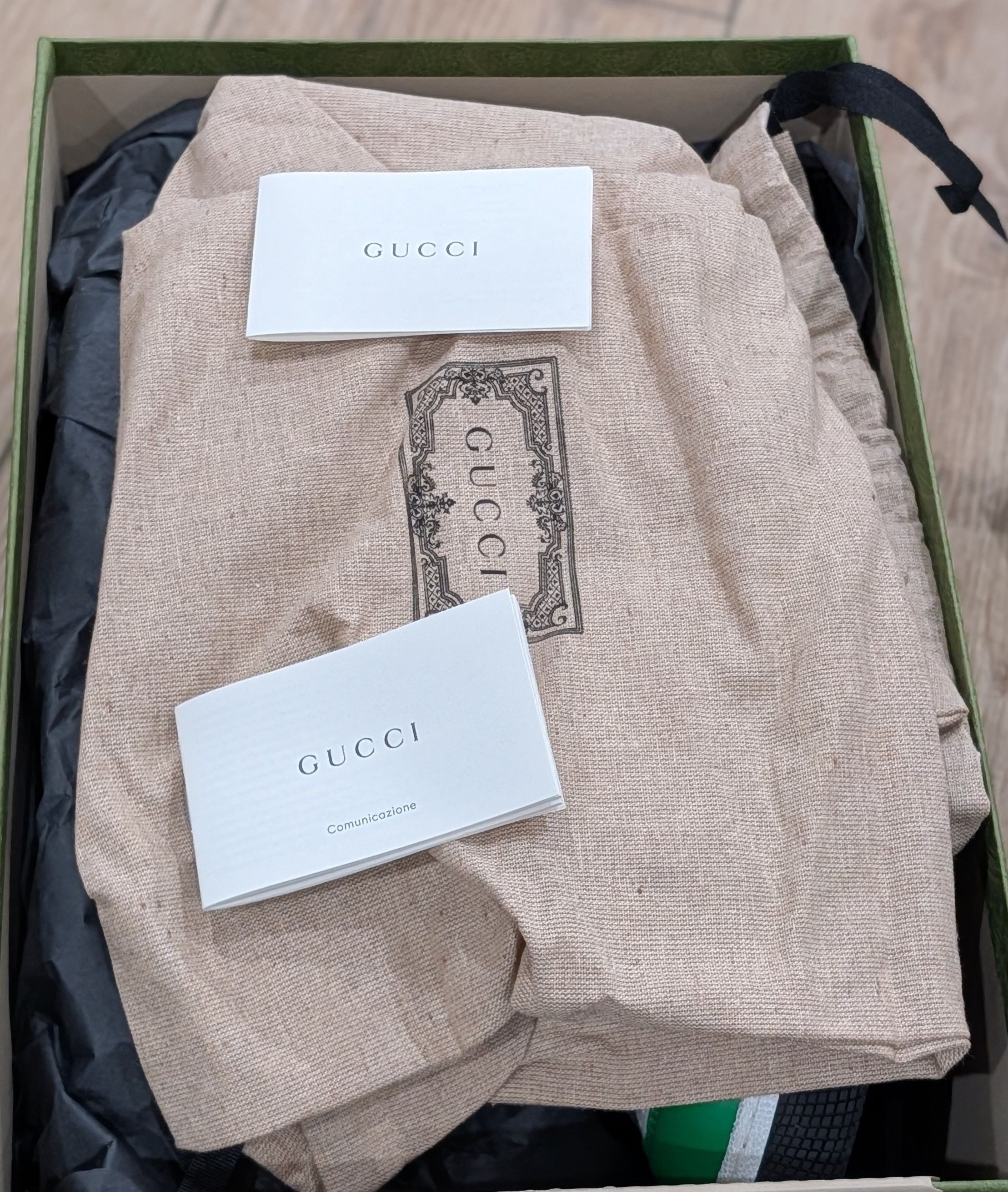 Gucci Gucci Colorblock Leather Low-Top Sneakers White/Green 13.5G Size US 13 / EU 46 - 11 Thumbnail