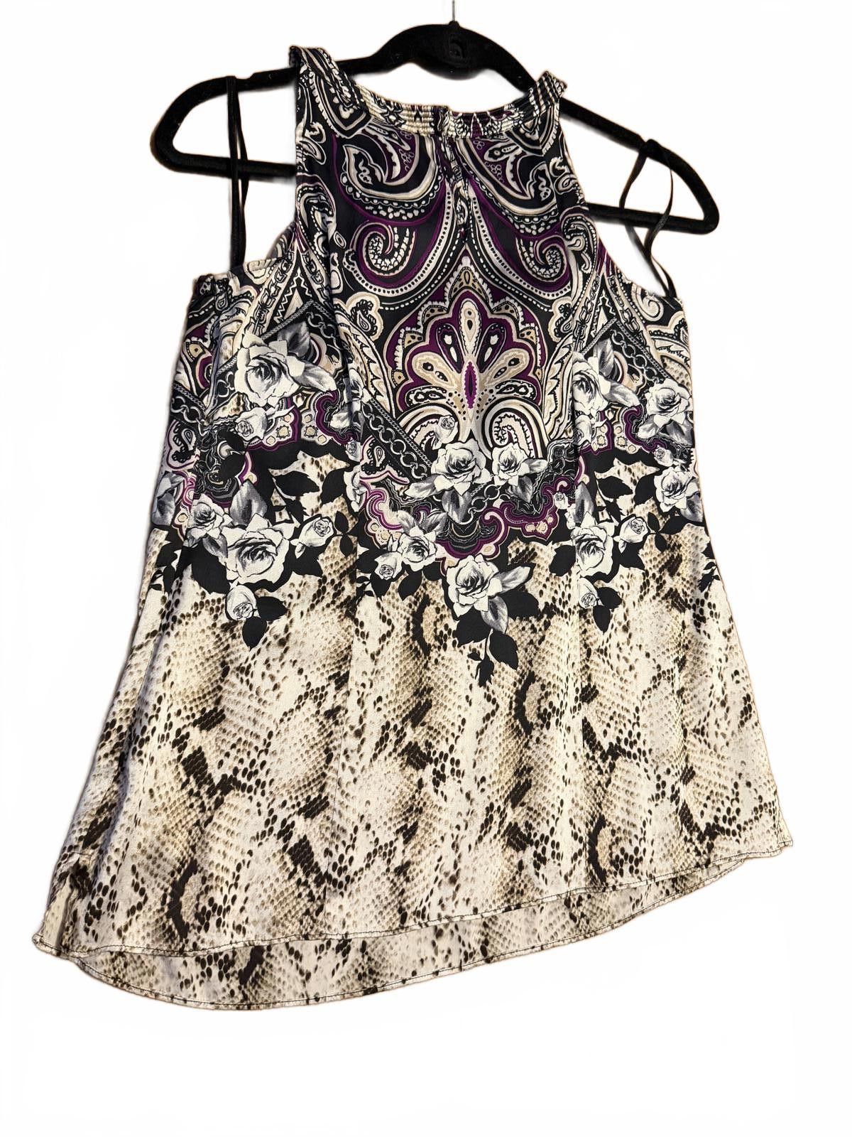 Other White House Black Market Silk Stretch Size 6 Printed Tank Size M / US 6-8 / IT 42-44 - 3 Thumbnail