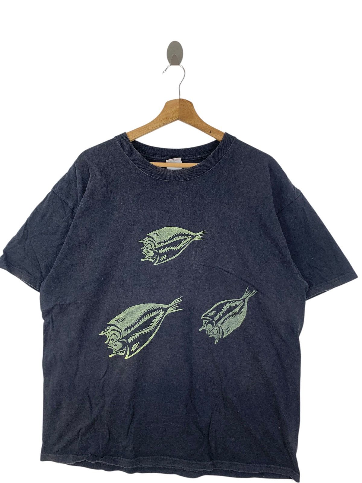 Vintage Vintage HORSE MACKEREL FILLET FISH Illustration Tee Shirt Size US XL / EU 56 / 4 - 5 Thumbnail