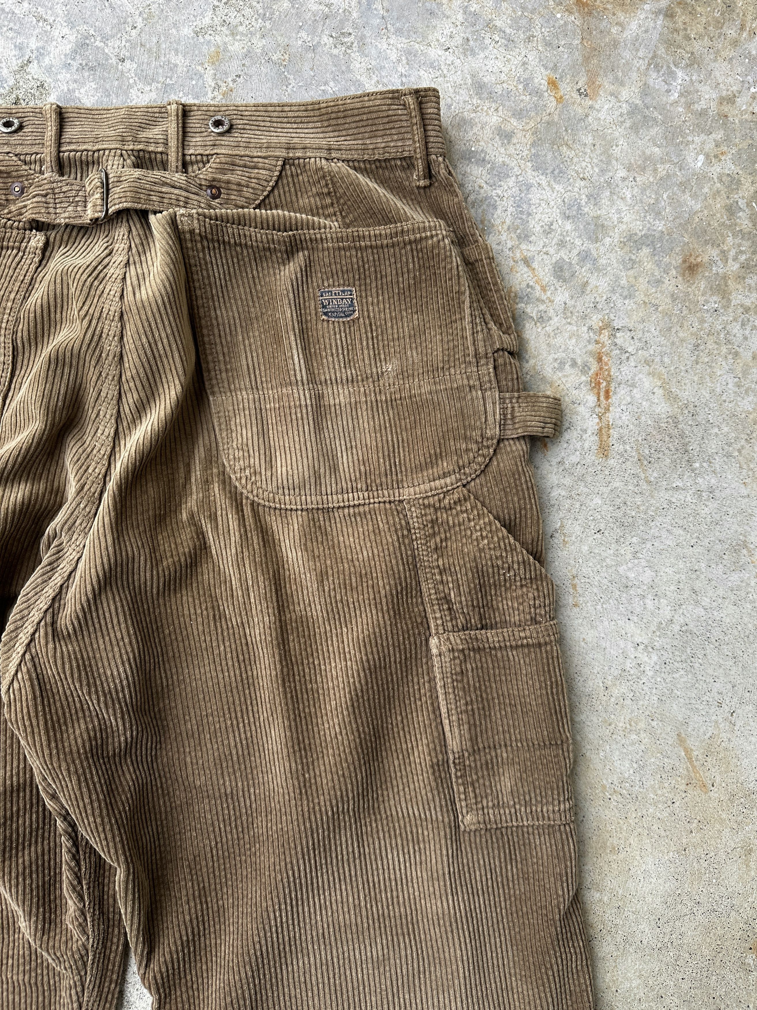 Kapital Kountry Buckleback Lumber Winday Corduroy Cord Carpenter work pant Size US 33 - 7 Thumbnail