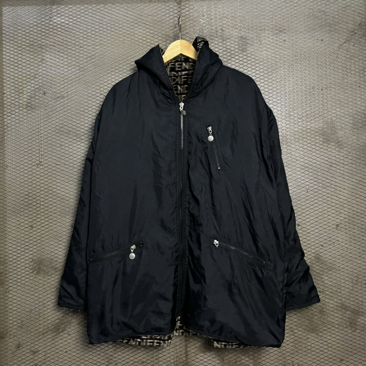 Fendi Vintage Fendi Zucca Motion Monogram Span Reversible Jacket Size US M / EU 48-50 / 2 - 9 Thumbnail