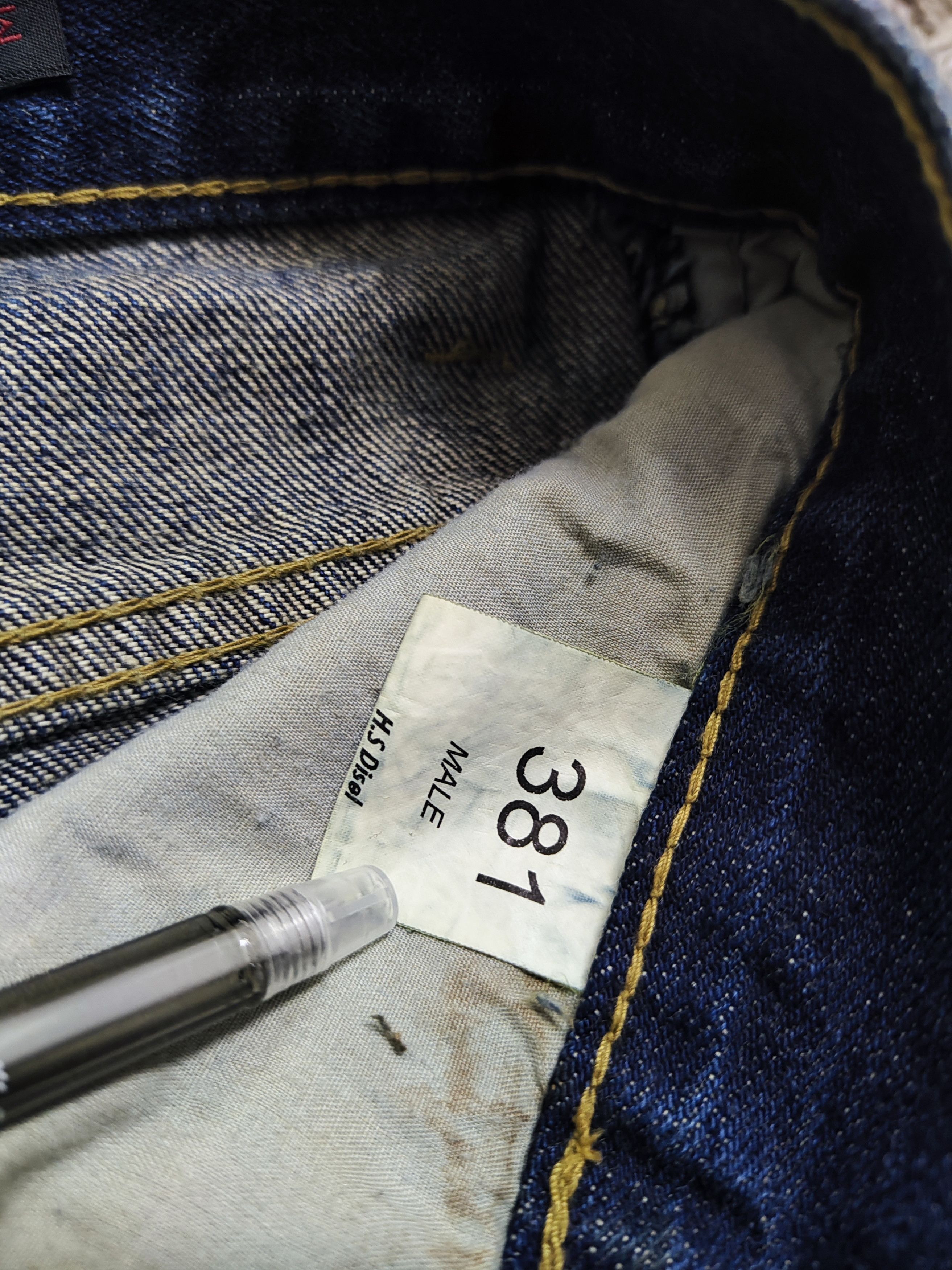 Hysteric Glamour × Japanese Brand × Vintage Twist Leg REGULAR STRAIGHT Ripped Paul Denim Size US 32 / EU 48 - 18 Thumbnail
