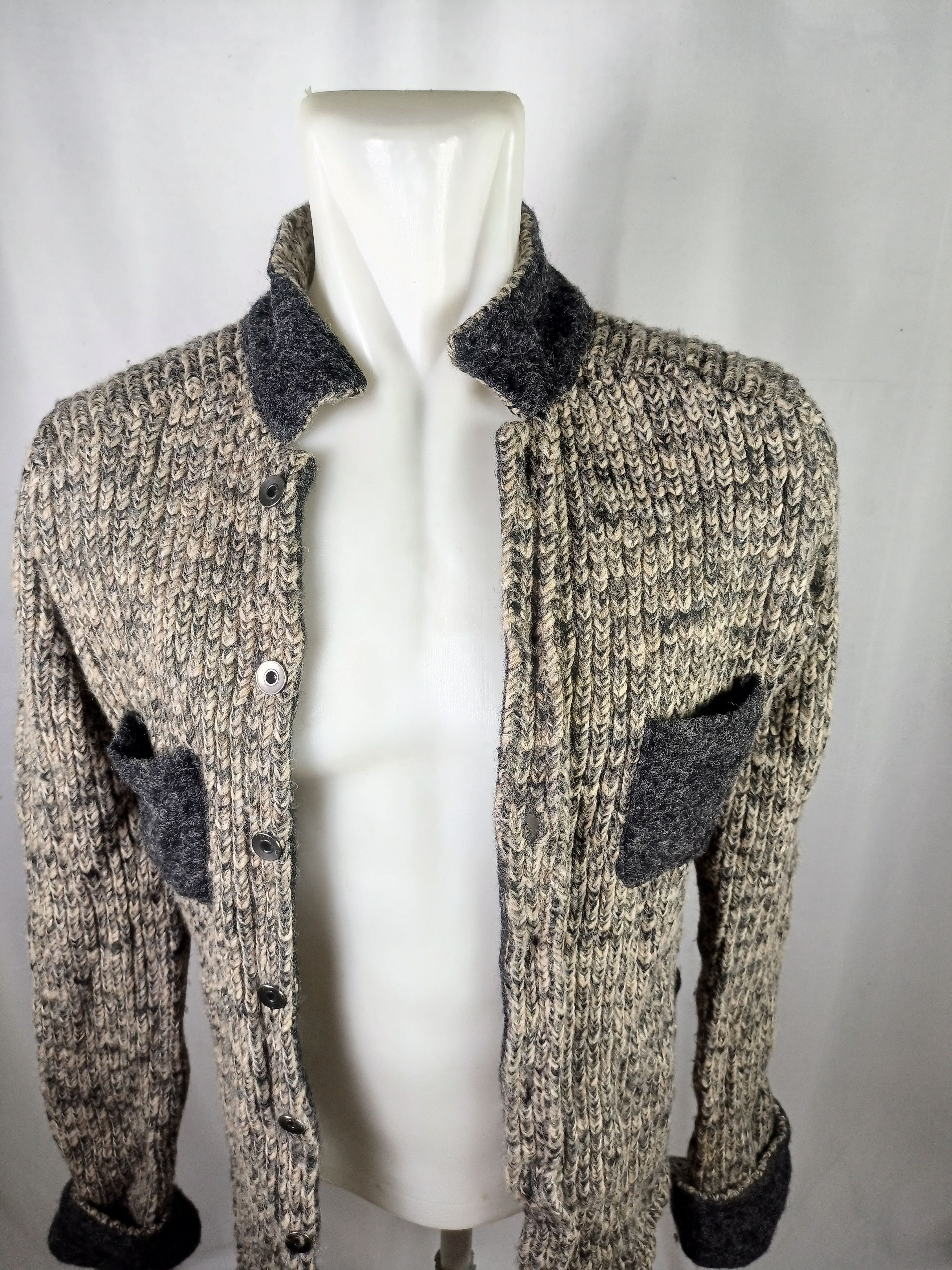 Designer × Zara Zara Man Knit Sweater Long Sleeves Button Up Size US L / EU 52-54 / 3 - 3 Thumbnail