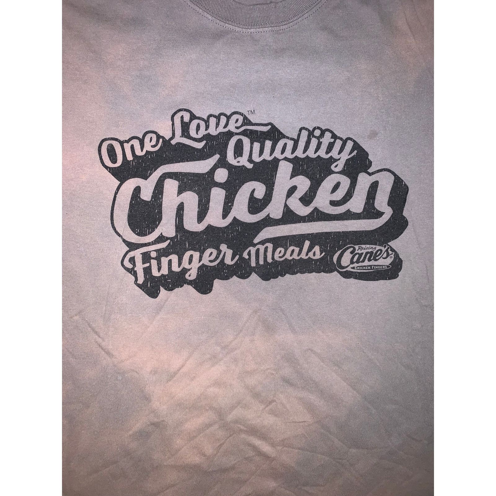 Other Raising Canes One Love T Shirt Large Bleach Dyed Canes Crew Size US L / EU 52-54 / 3 - 1 Thumbnail