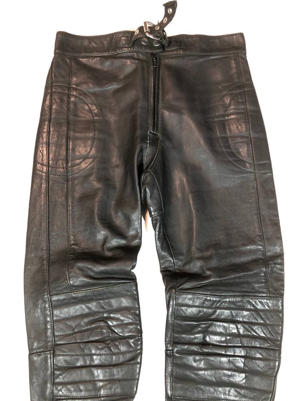 Genuine Leather Vintage Leather Moto Biker Pants Size US 30 / EU 46 - 2 Thumbnail