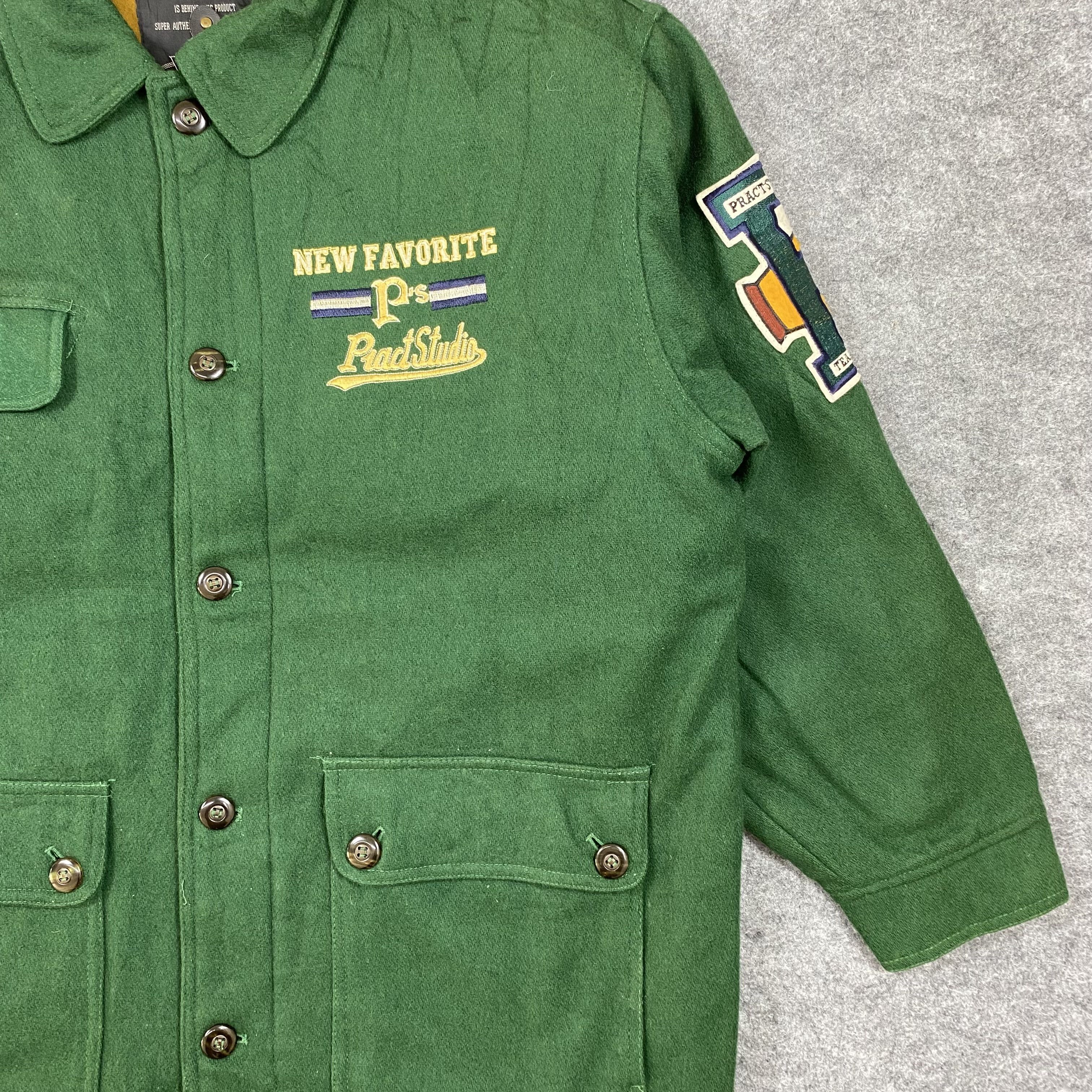 Japanese Brand VINTAGE 90s Pract Studio Wool Varsity Jacket-J553 Size US L / EU 52-54 / 3 - 5 Thumbnail