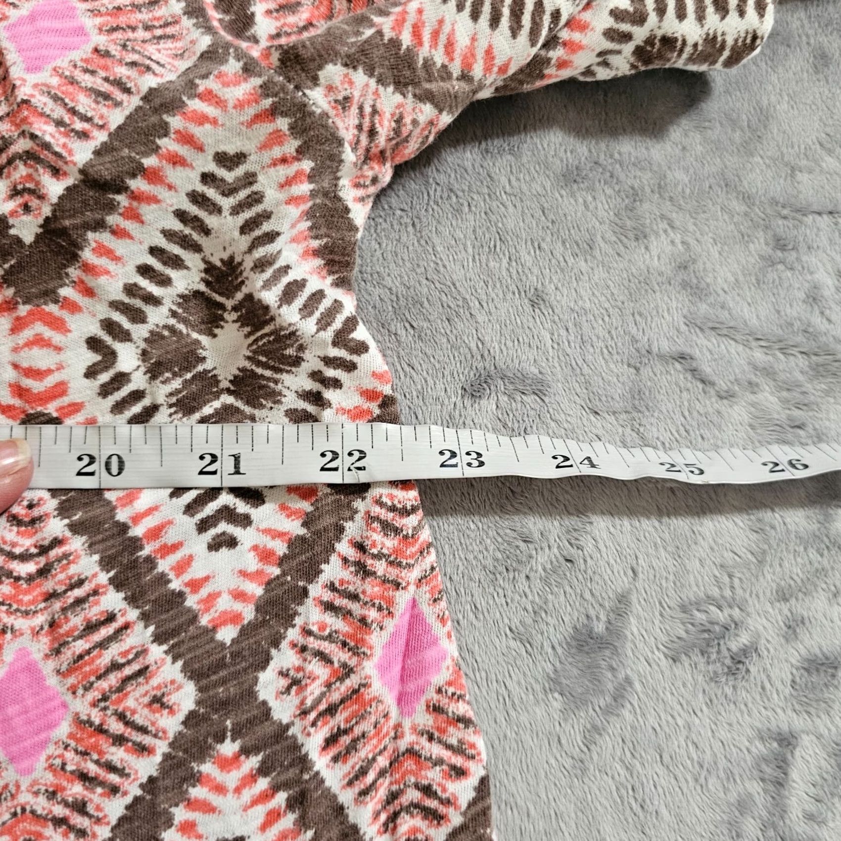 Pinko Fresh Produce Top Shirt Womens XL Pink Brown Short Sleeve Flowy Pockets Casual Size XL / US 12-14 / IT 48-50 - 6 Thumbnail