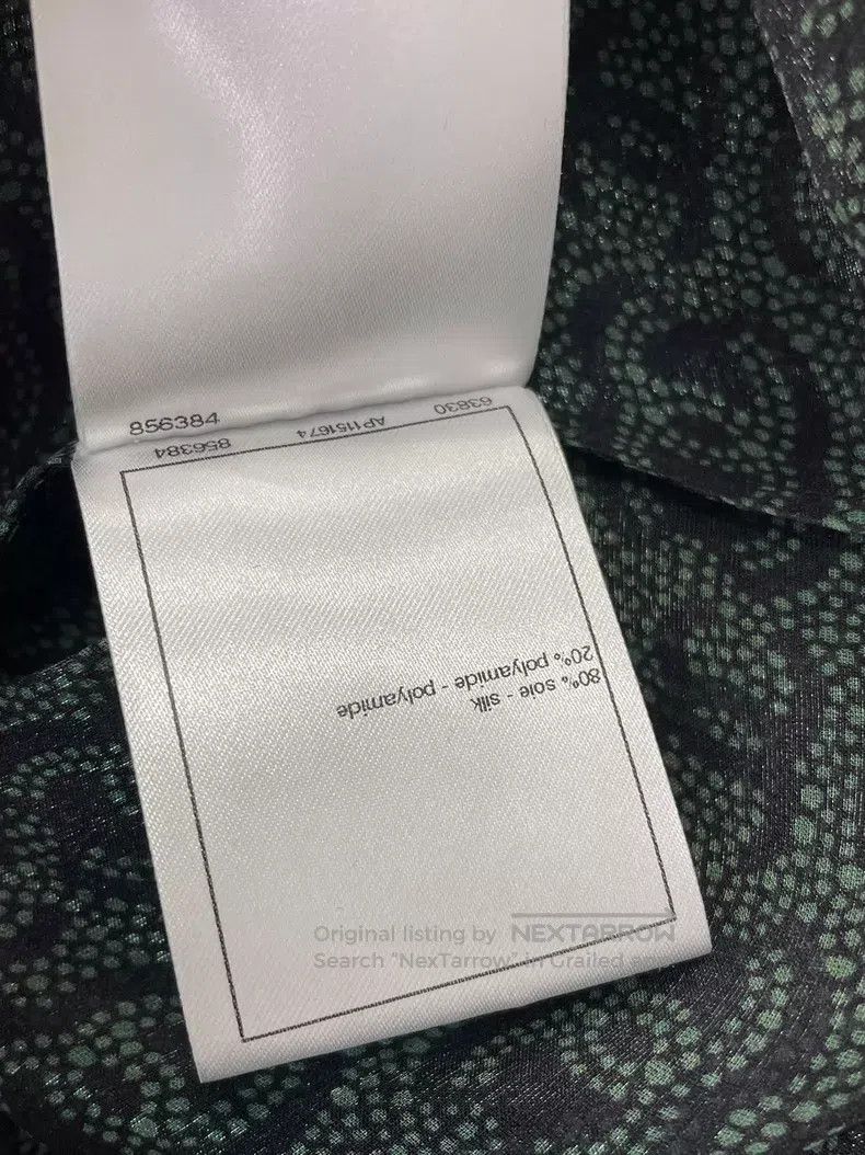 Chanel Chanel Dark green full logo silk shirt Size XXS / US 00 / IT 34 - 6 Thumbnail