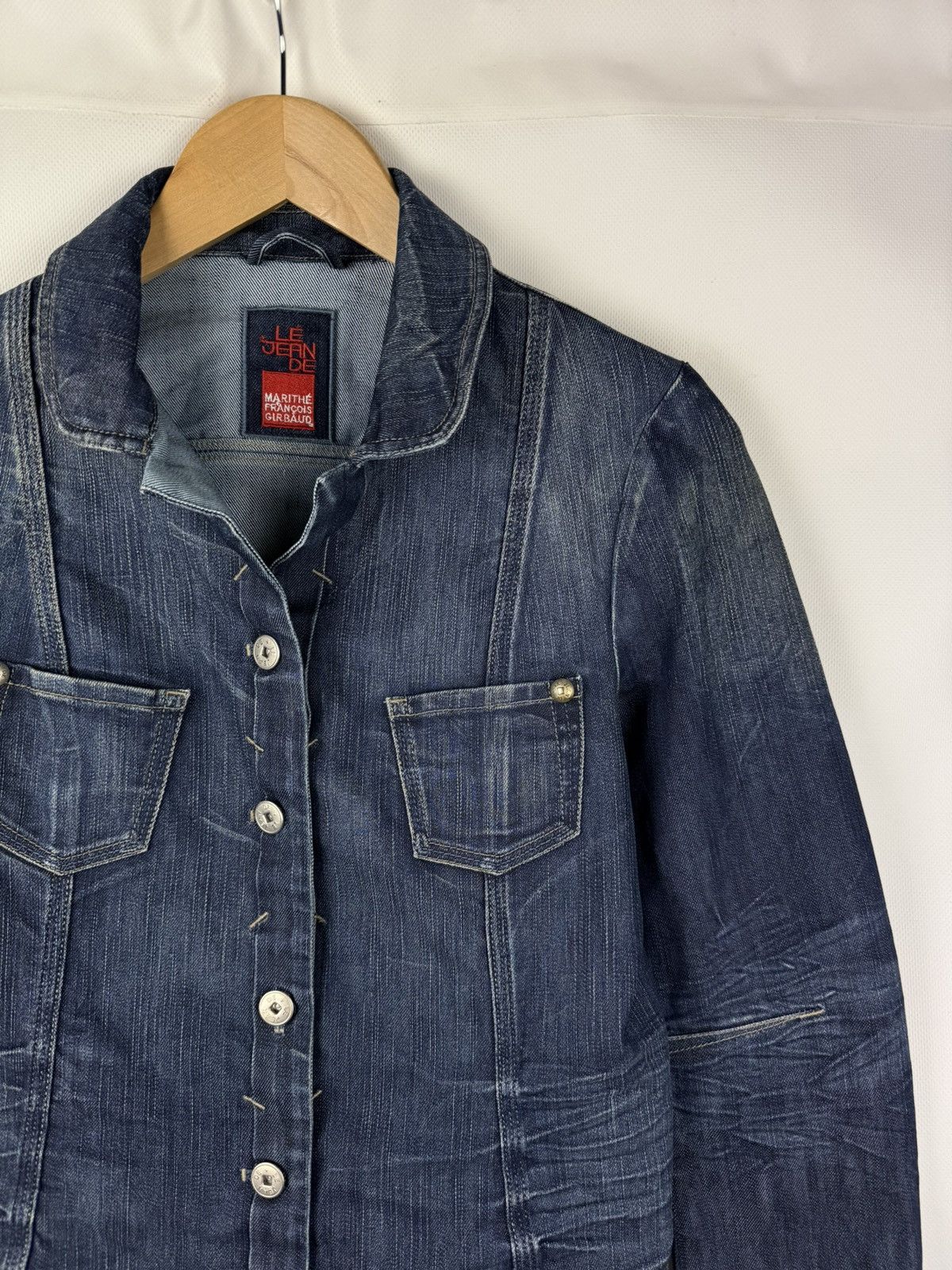 Marithe + Francois Girbaud × Vintage Marithe Francois Girbaud Vintage Avant-garde Denim Jacket Size S / US 4 / IT 40 - 5 Thumbnail