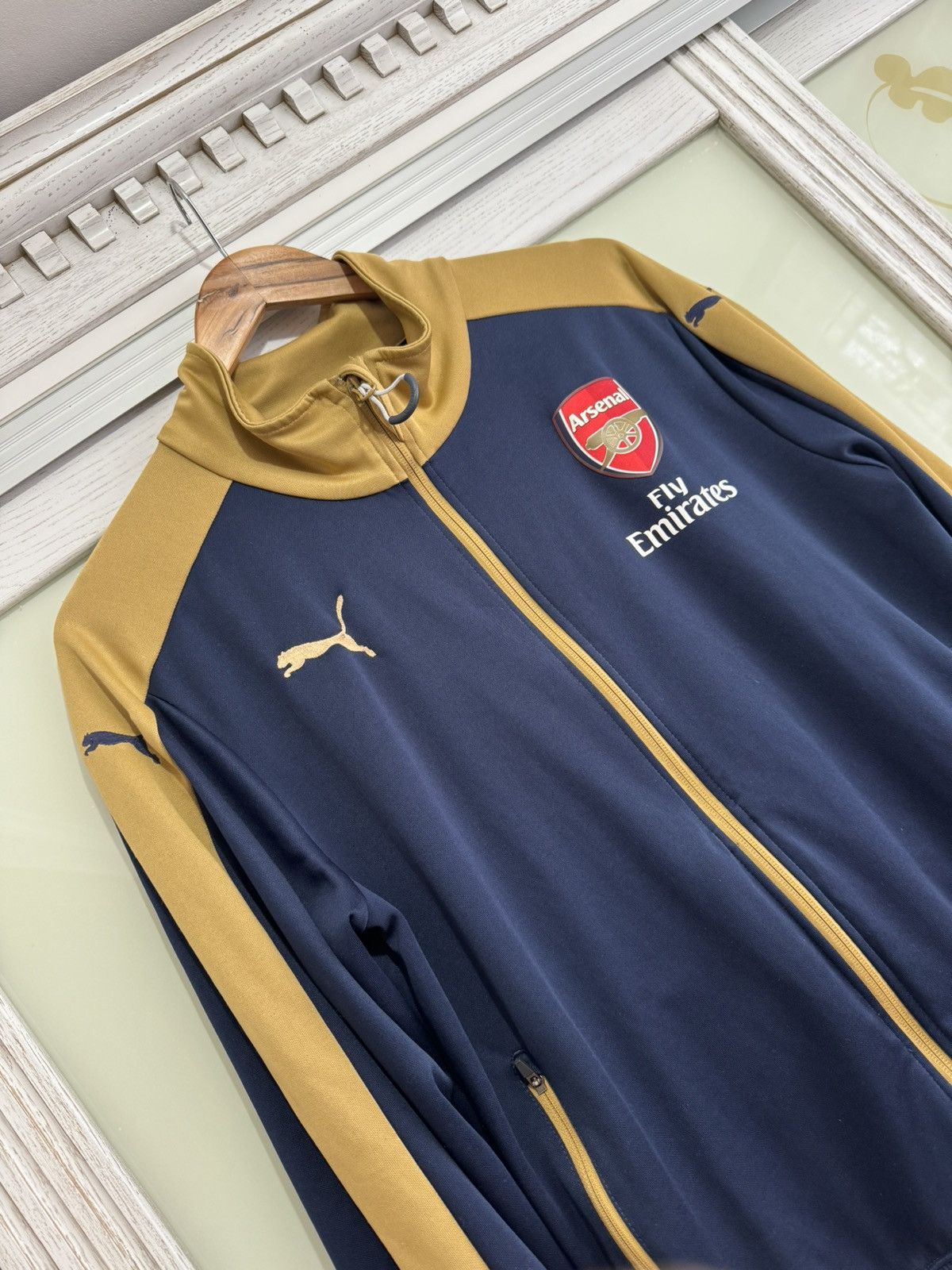 Puma Arsenal Puma 2015-2016 Track Jacket Soccer Jersey Kit Shirt Size US M / EU 48-50 / 2 - 2 Thumbnail