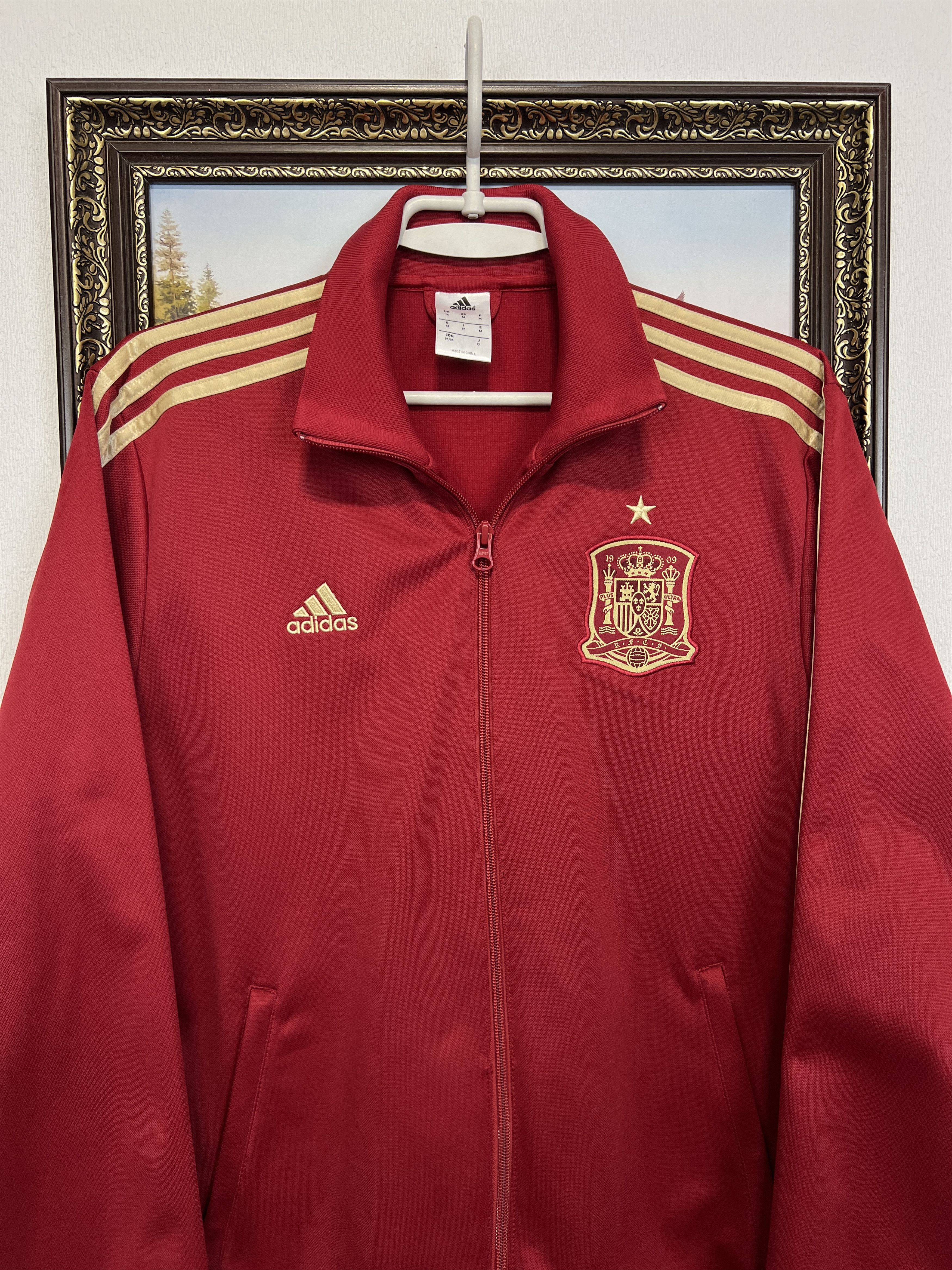 Adidas Adidas Originals Spain Football Jacket Soccer Track Top Zip Size US M / EU 48-50 / 2 - 2 Thumbnail