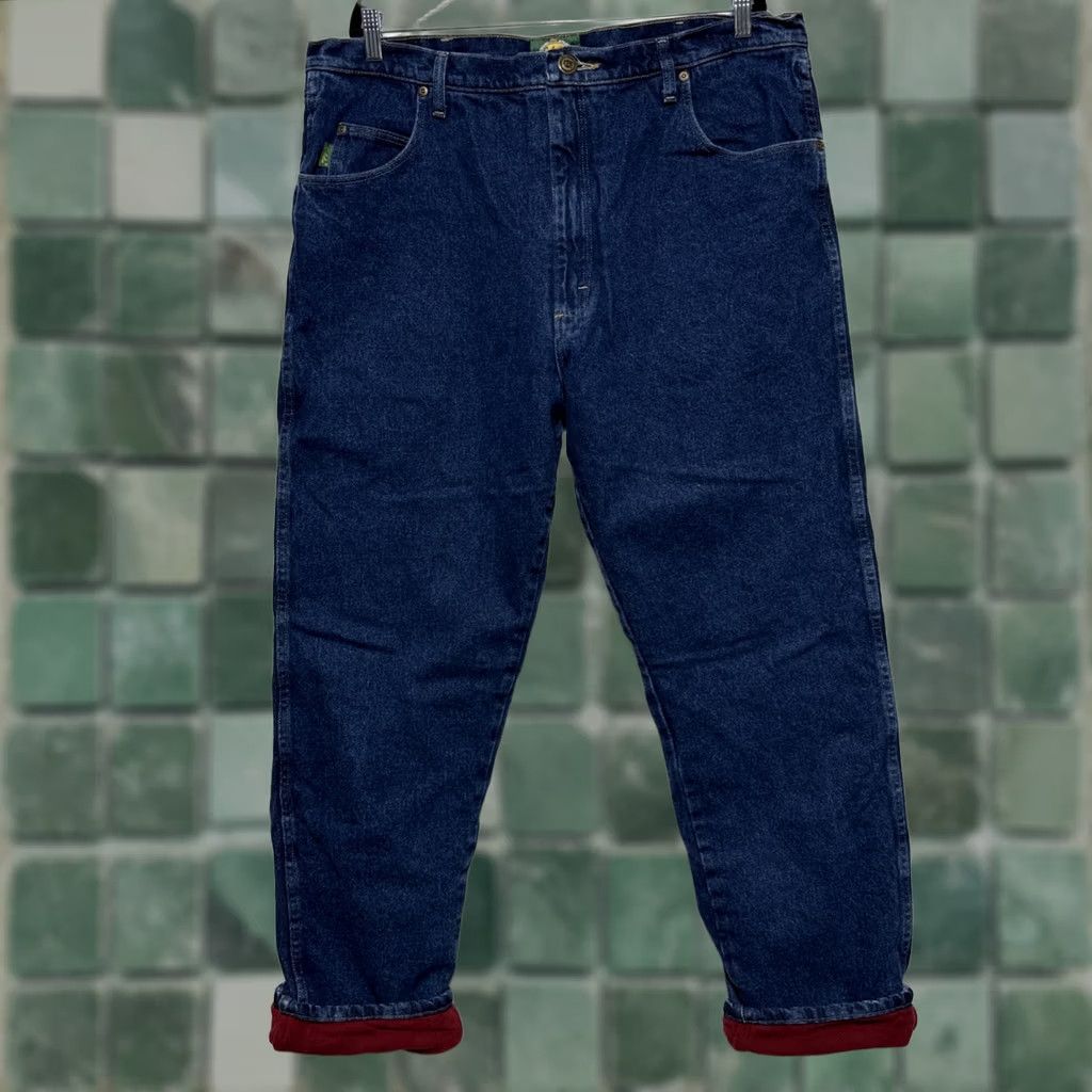 Vintage Cabela's Blue Jeans 40x34 Lined Denim Straight 902224 Men's Regular Roughneck Winter Cotton Jeans Size US 40 / EU 56 - 1 Thumbnail