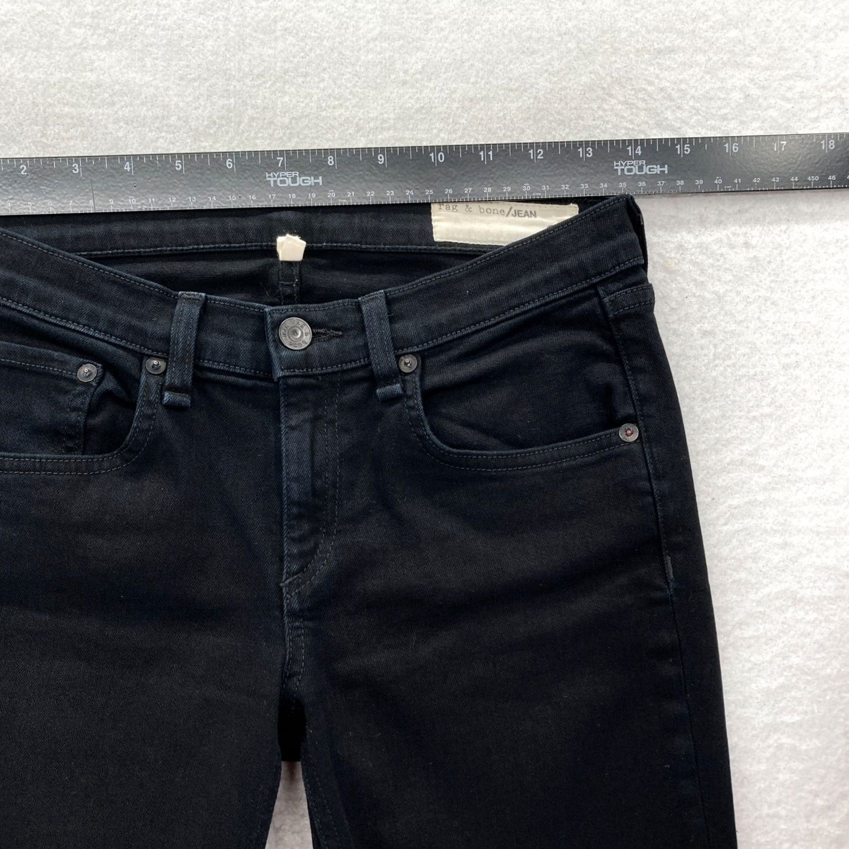 Rag & Bone Rag & Bone Jeans Women's 26 Black Stretch Denim Low Rise Ankle Pants Size 28" / US 6 / IT 42 - 7 Thumbnail