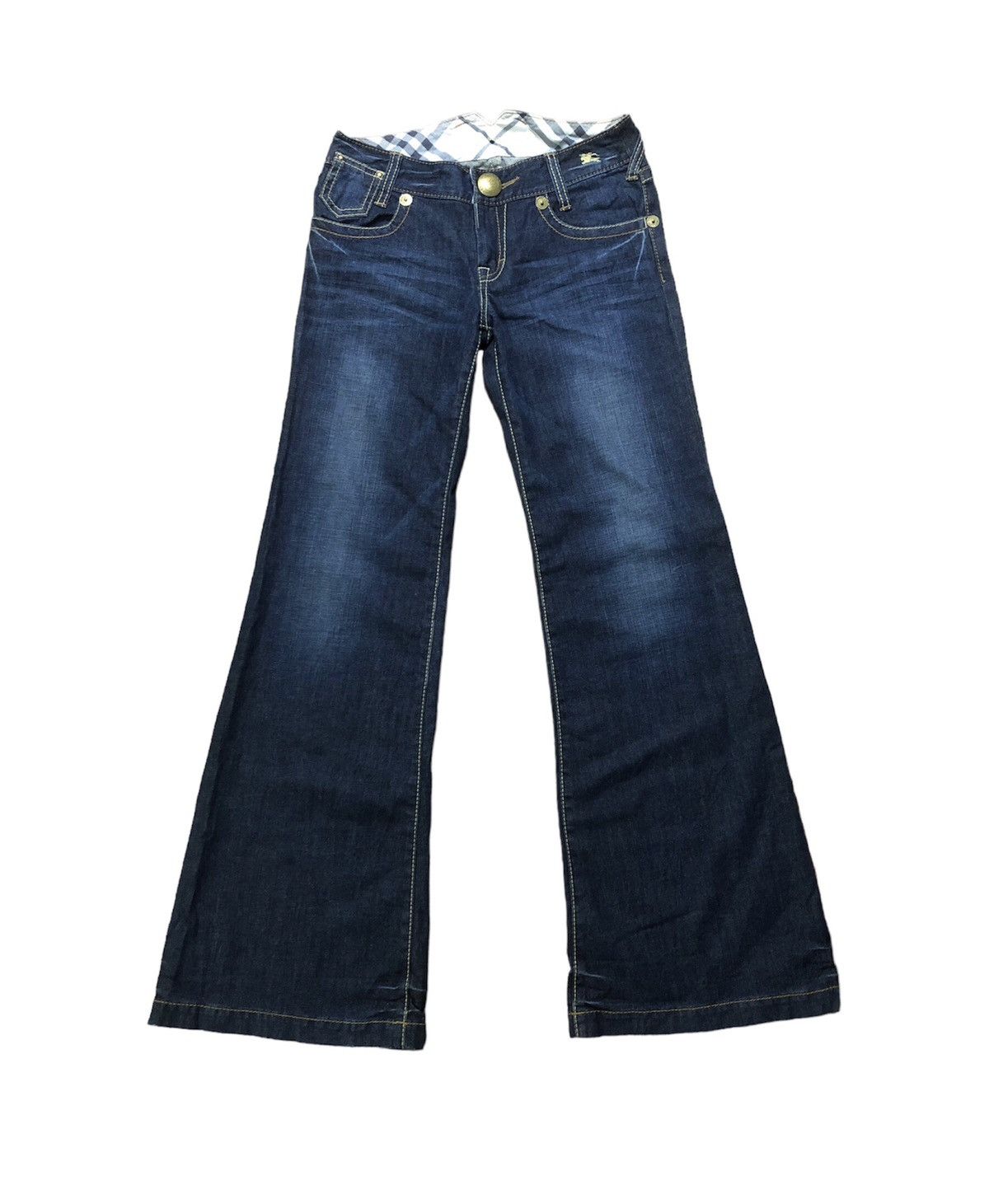 image of Burberry Boot Cut Denim Jeans in Blue, Men's (Size 30)