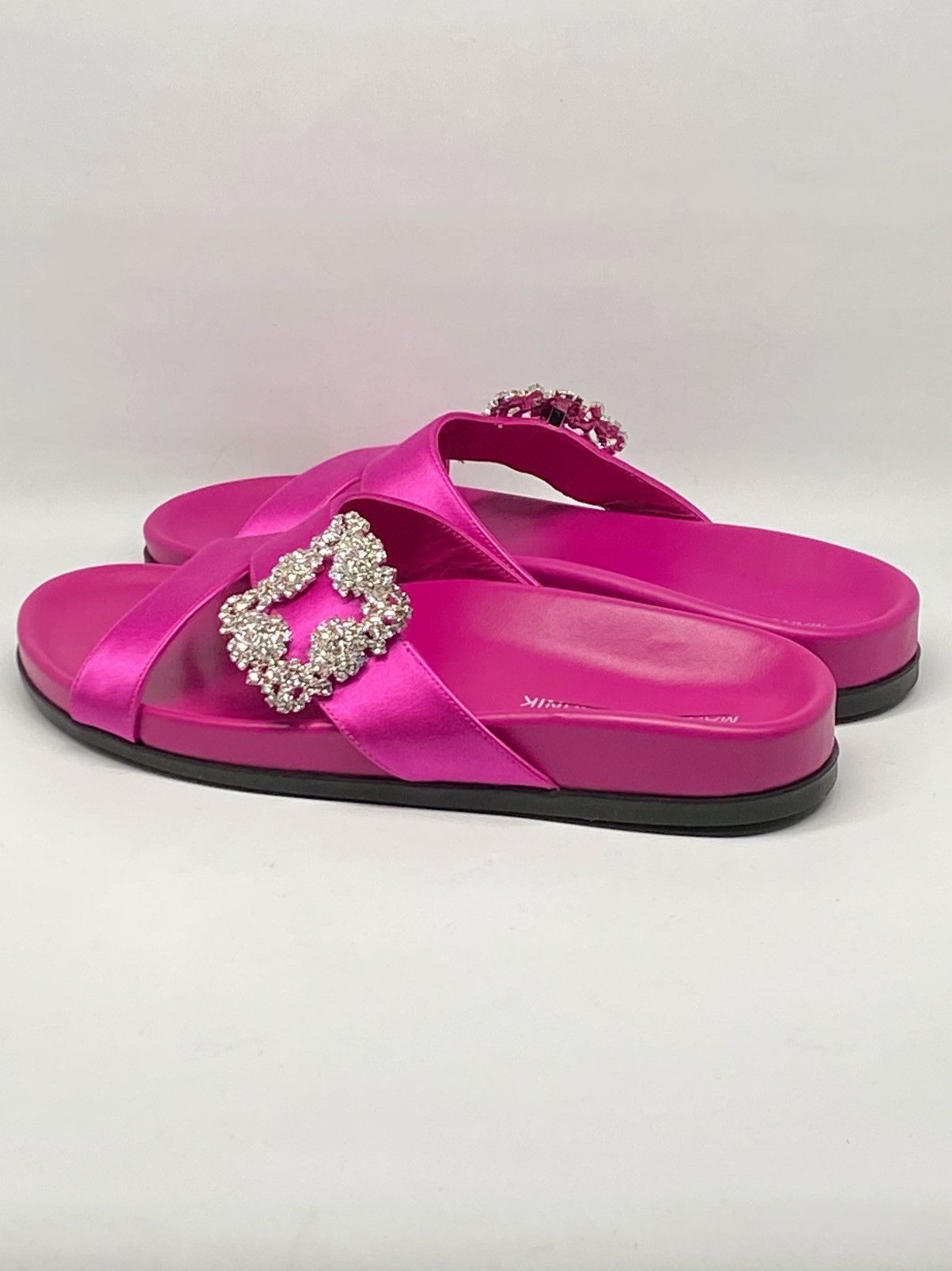 Manolo Blahnik Manolo Blahnik Crystal Buckle Slide Sandals size 38 Size US 8 / IT 38 - 7 Thumbnail