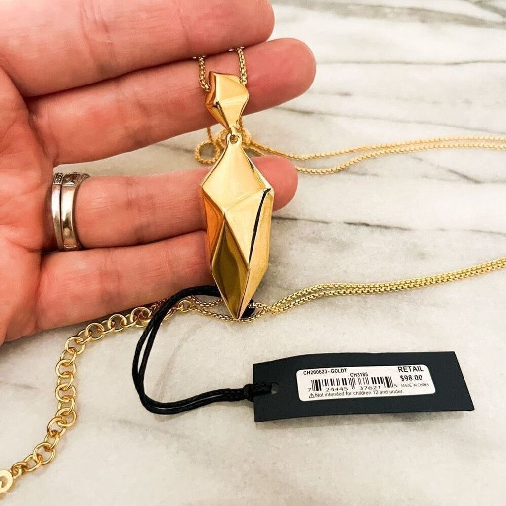 Cole Haan Cole Haan Geometric Gold Pendant Necklace Size ONE SIZE - 5 Thumbnail