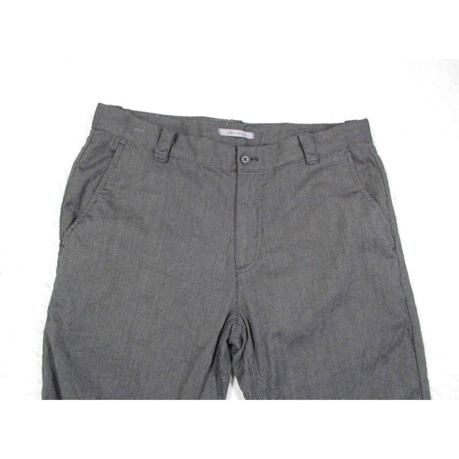 John Varvatos John Varvatos Pants Mens 50 Gray Wool Cotton Dress Trouser Slim Fit Casual Size US 34 / EU 50 - 2 Thumbnail