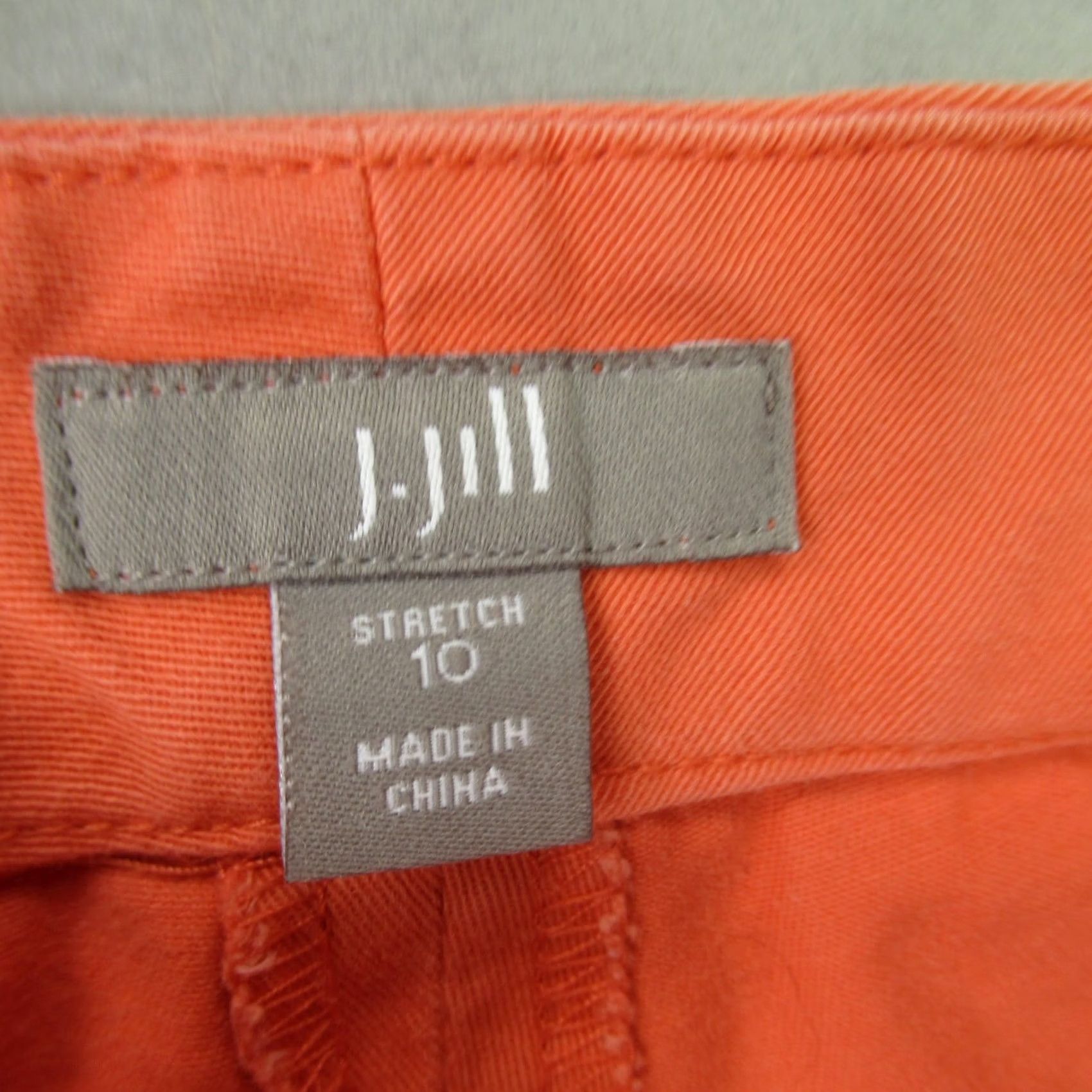 J. Jill J Jill Pants Capri Women 10 Orange Straight Stretch Lightweight Casual Pockets Size 32" / US 10 / IT 46 - 3 Thumbnail