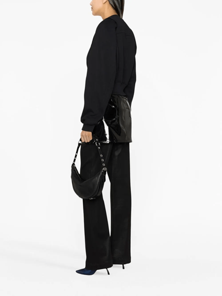 Off-White o1mle0824 Stamp Round Crop Crewneck in Black Size M / US 6-8 / IT 42-44 - 3 Thumbnail