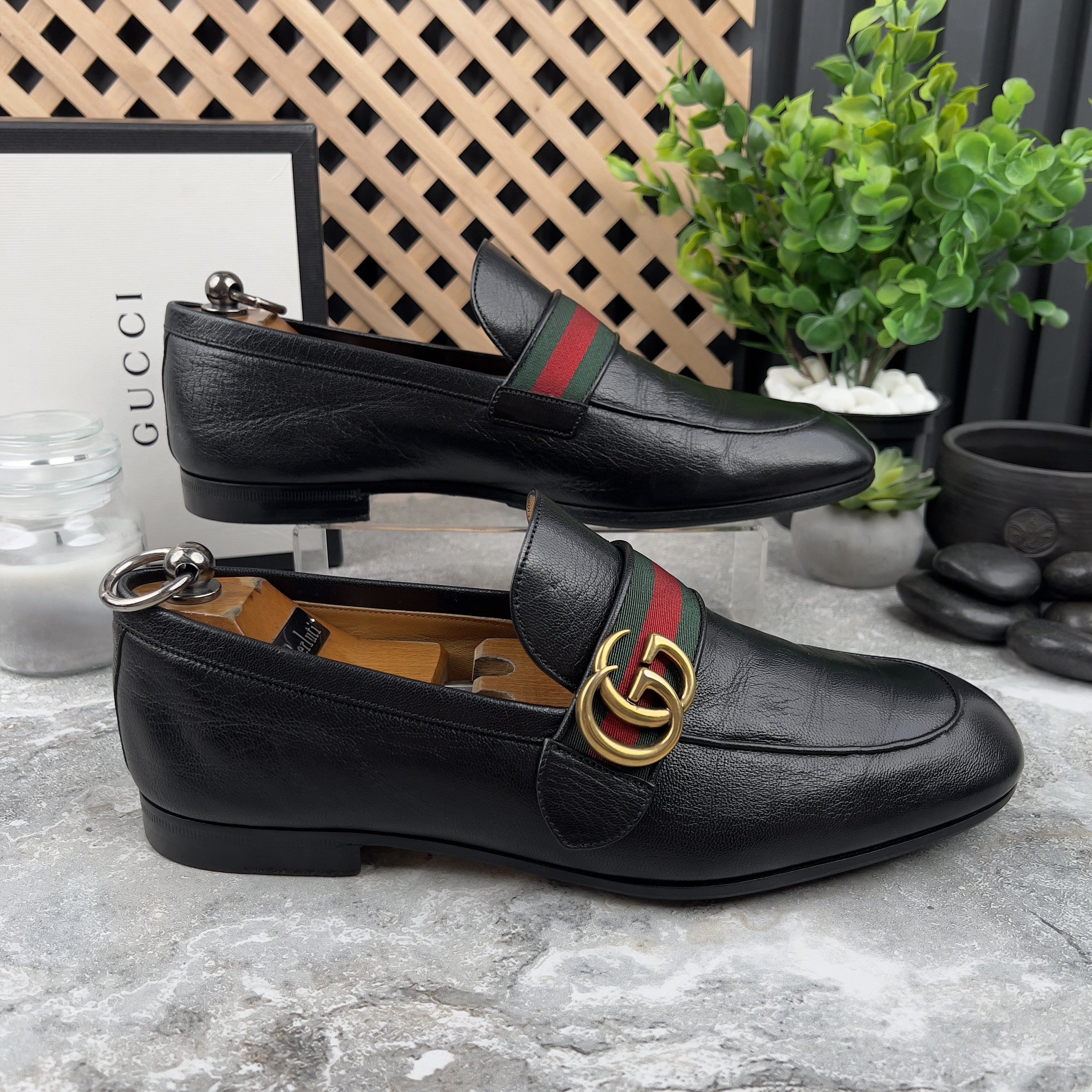Gucci Donnie Web Double GG Loafers Heels Black Leather Size US 8 / EU 41 - 6 Thumbnail