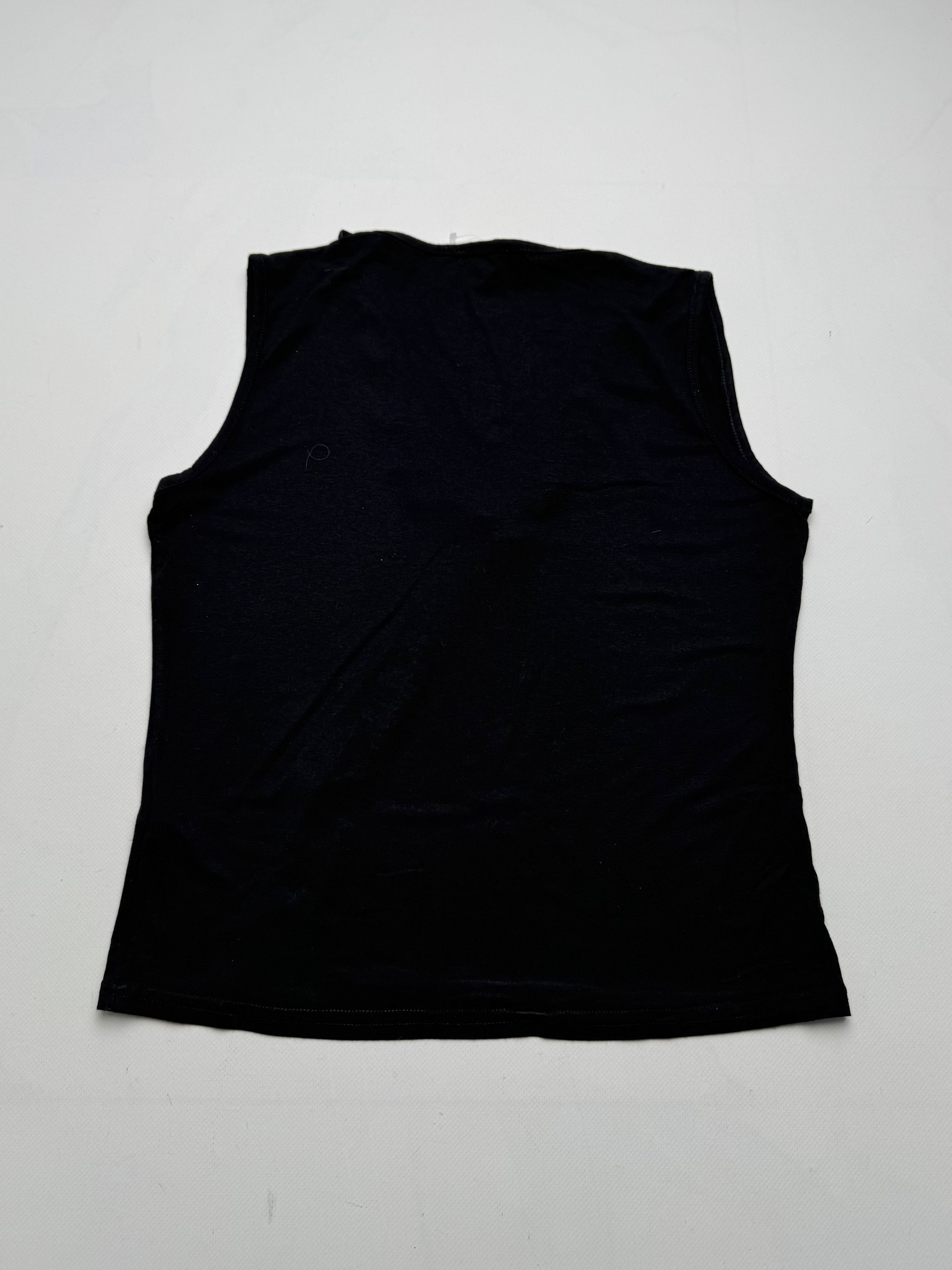 Vintage Vintage Sleeveless Top V Neck Ruffle Trim Casual Blouse E2 Size M / US 6-8 / IT 42-44 - 4 Thumbnail