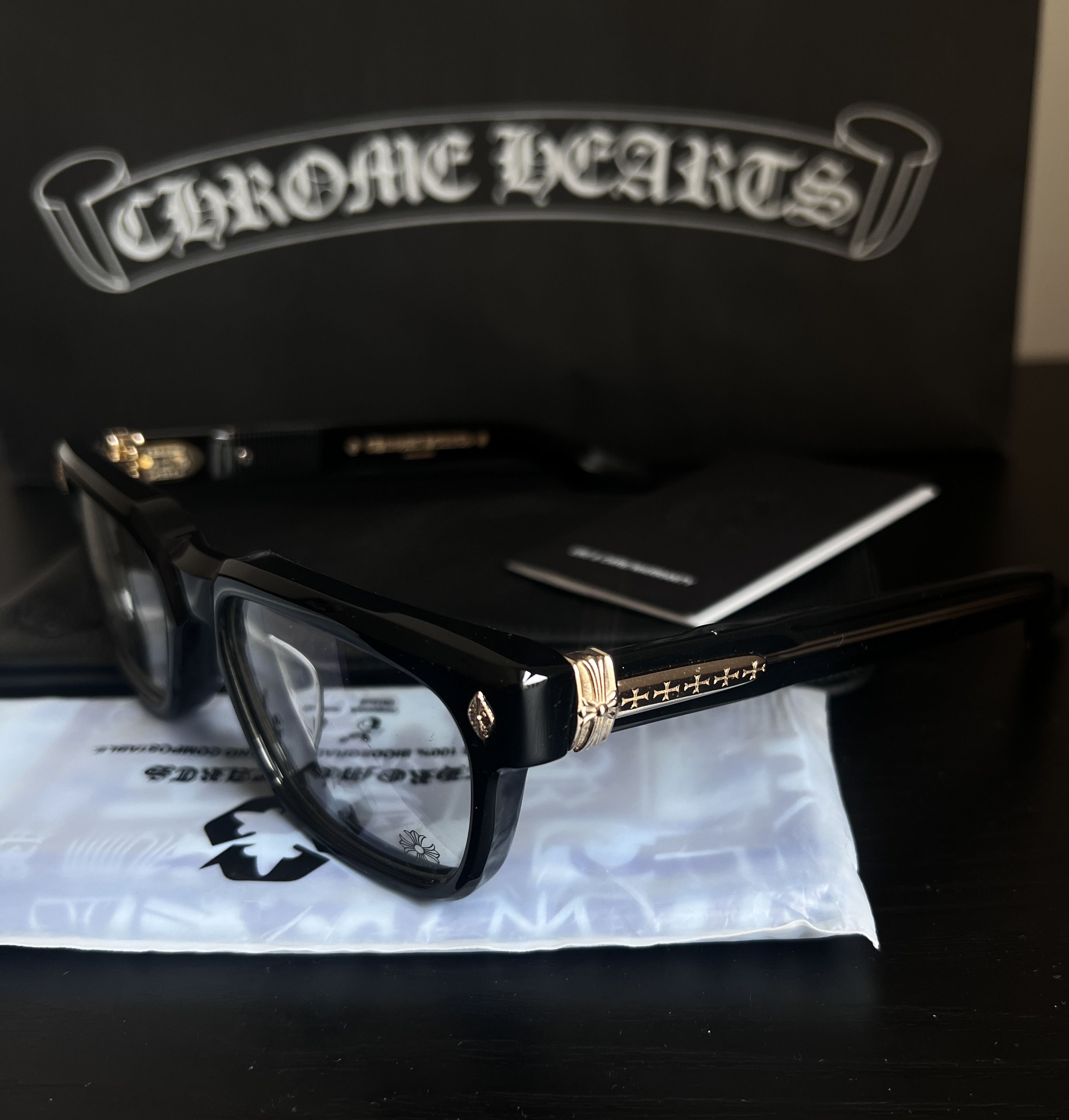 Chrome Hearts Chrome Hearts PEN15 Black/Gold Plated Glasses Size ONE SIZE - 2 Thumbnail