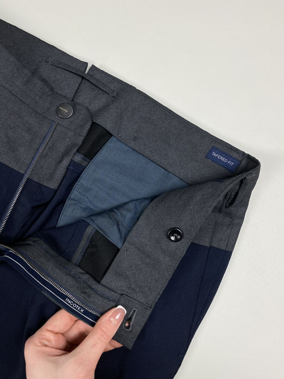 Incotex Incotex Men’s Wool Tapered Fit Dress Pants Trousers Size 52 Size US 36 / EU 52 - 13 Thumbnail