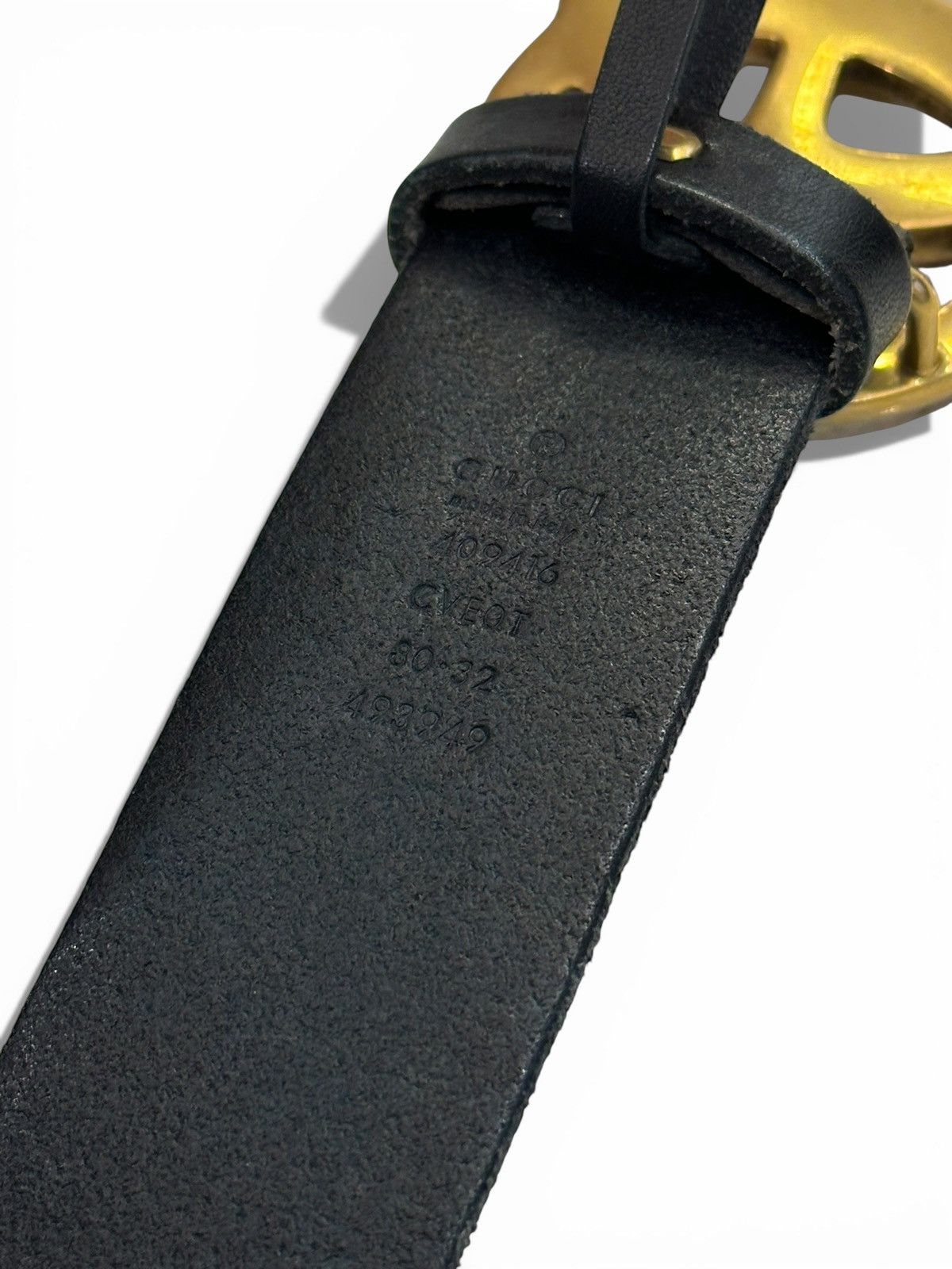 Gucci Gucci GG Black Leather Belt Size ONE SIZE - 6 Thumbnail