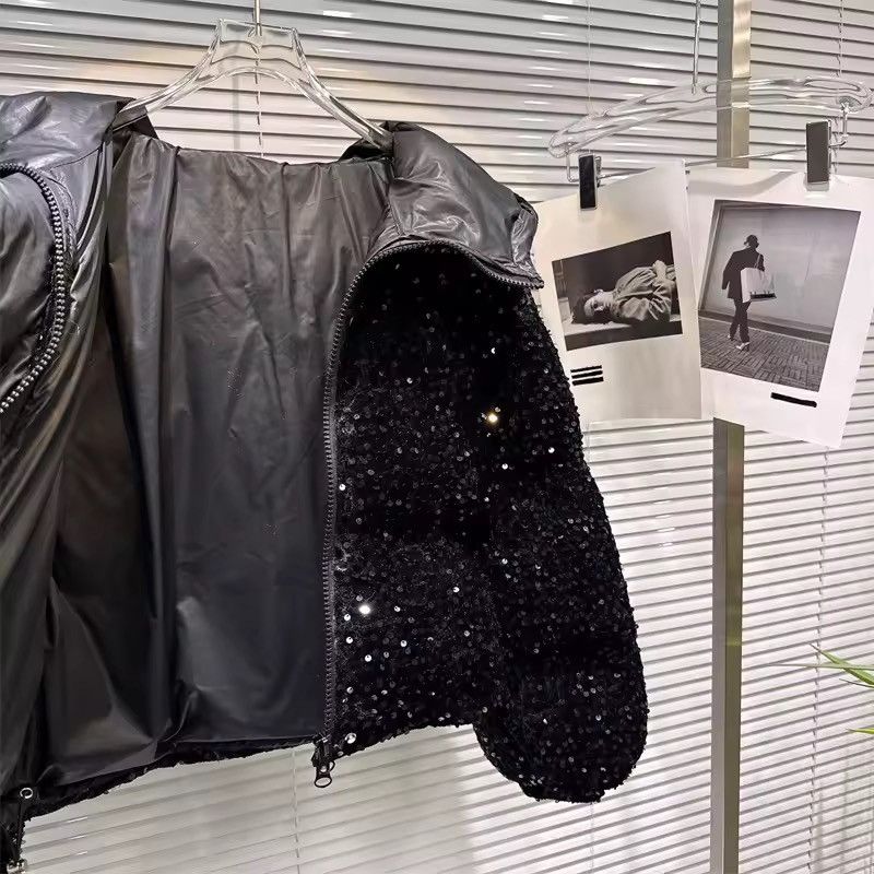 Other Streetwear Designer Black Rivets Warm Jacket Y2k Size L / US 10 / IT 46 - 6 Thumbnail