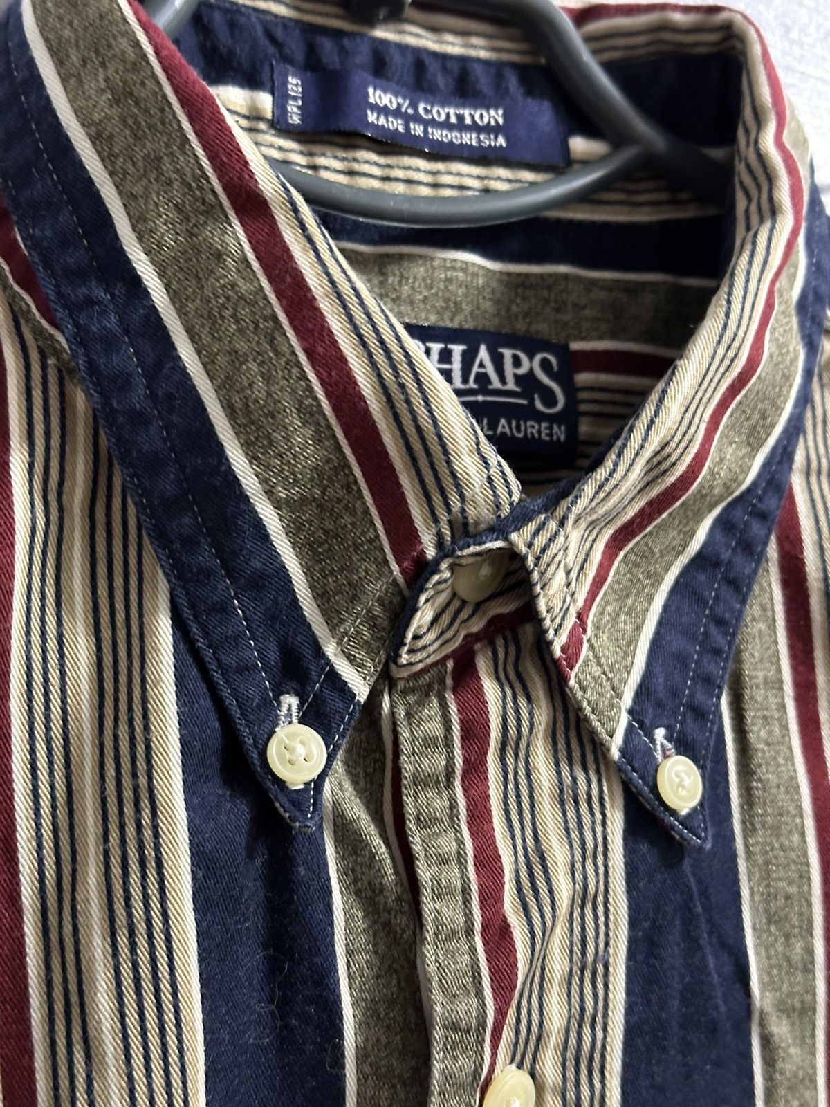 Chaps Ralph Lauren Rare Vintage Polo Chaps Ralph Lauren Checkerd Buttons Shirts Size US L / EU 52-54 / 3 - 3 Thumbnail