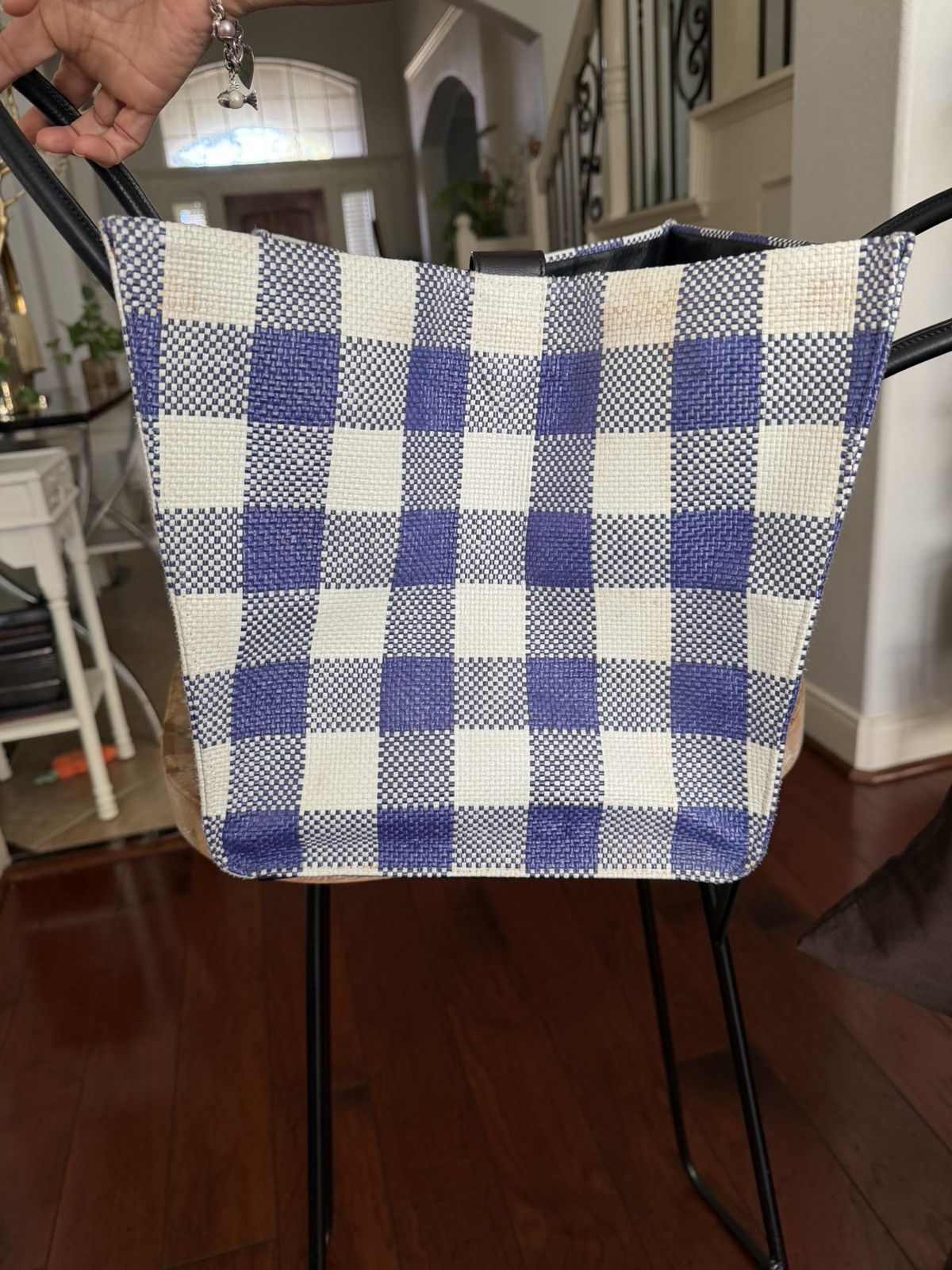 Celine Celine Checkerboard Leather Tote Bag Size ONE SIZE - 3 Thumbnail