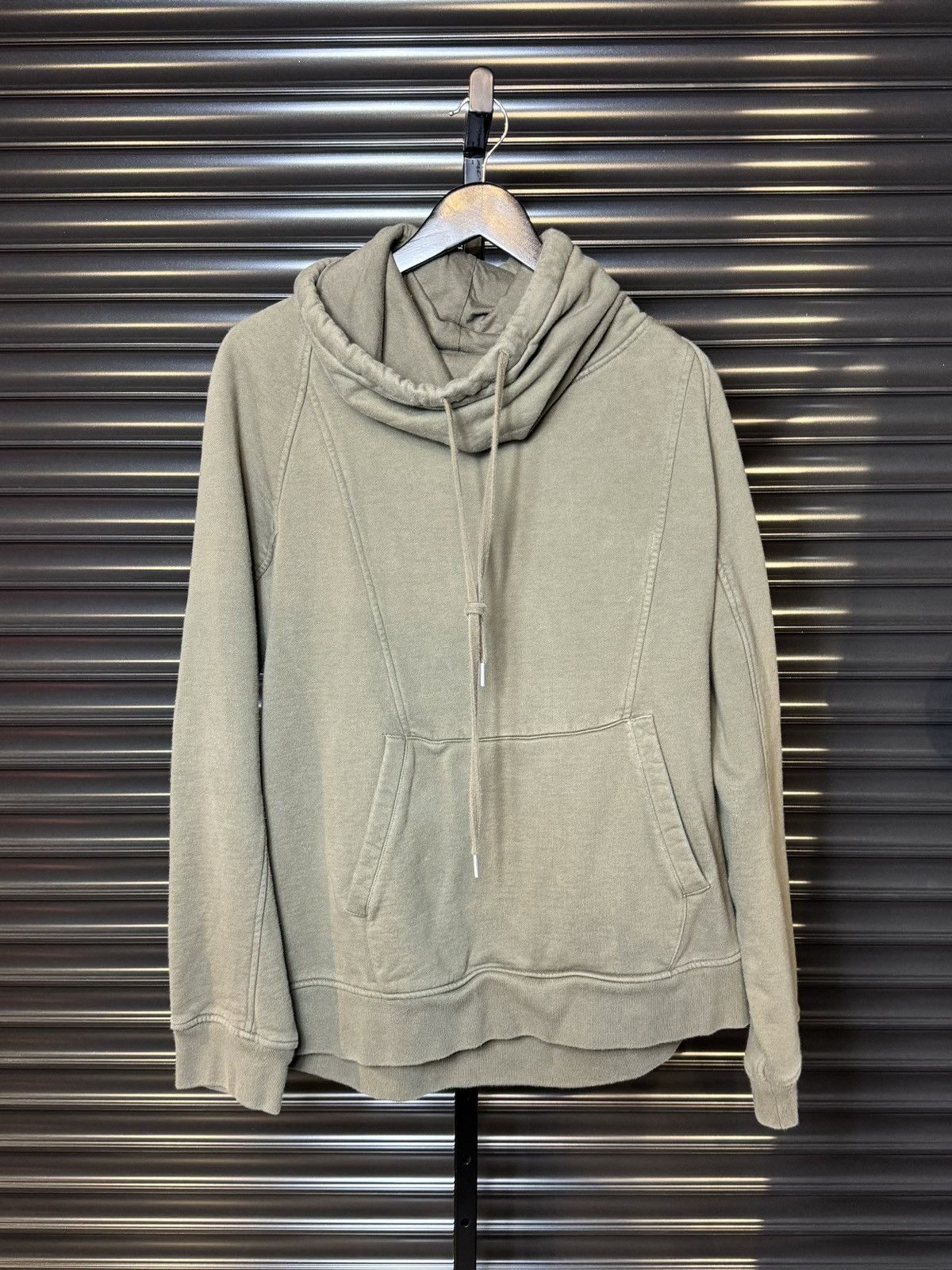 Helmut Lang Helmut Lang Olive Turtleneck Hoodie - XL Size US XL / EU 56 / 4 - 1 Thumbnail