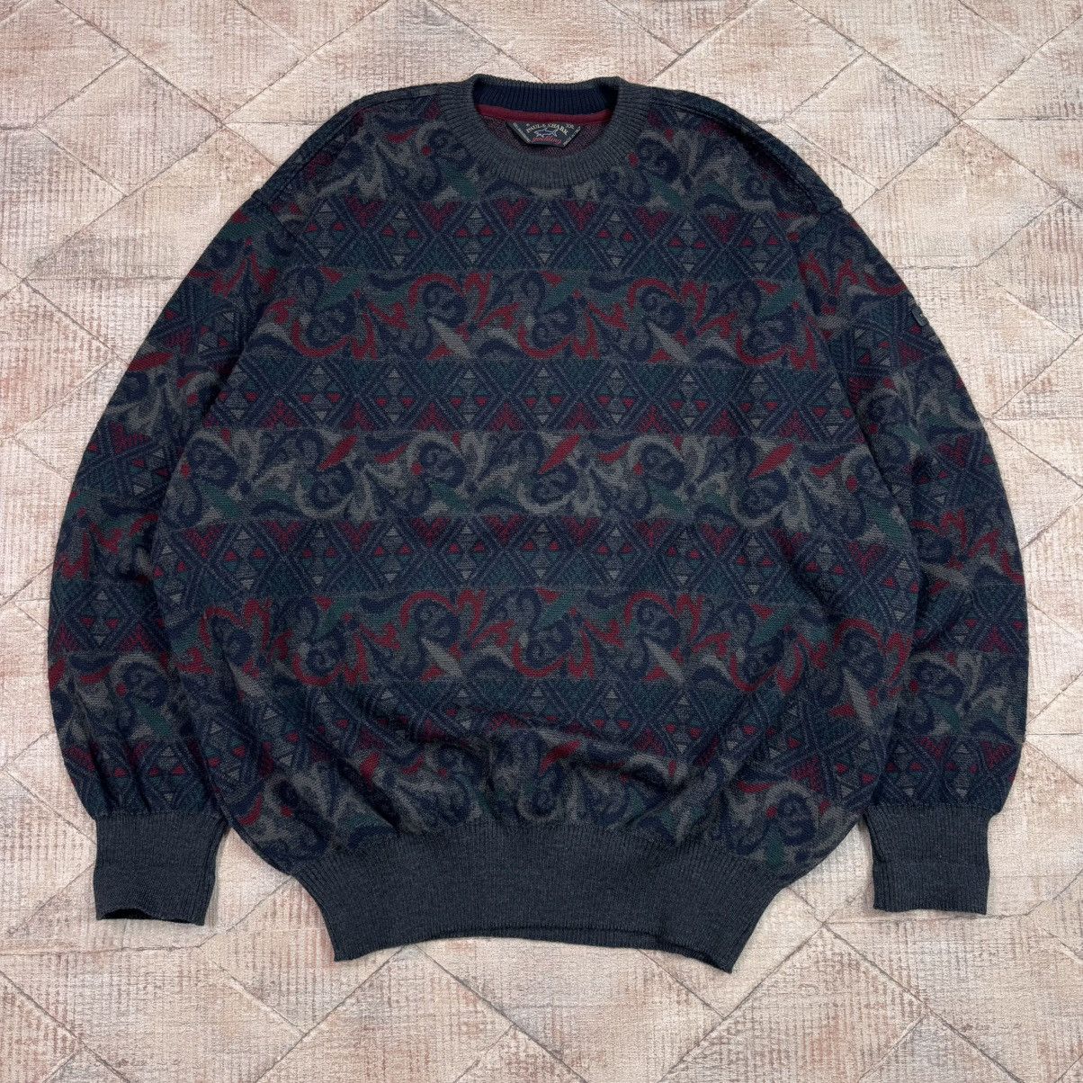 Paul & Shark × Vintage Paul & Shark Vintage Wool Floral Sweater Made in Italy Size US XXL / EU 58 / 5 - 1 Thumbnail