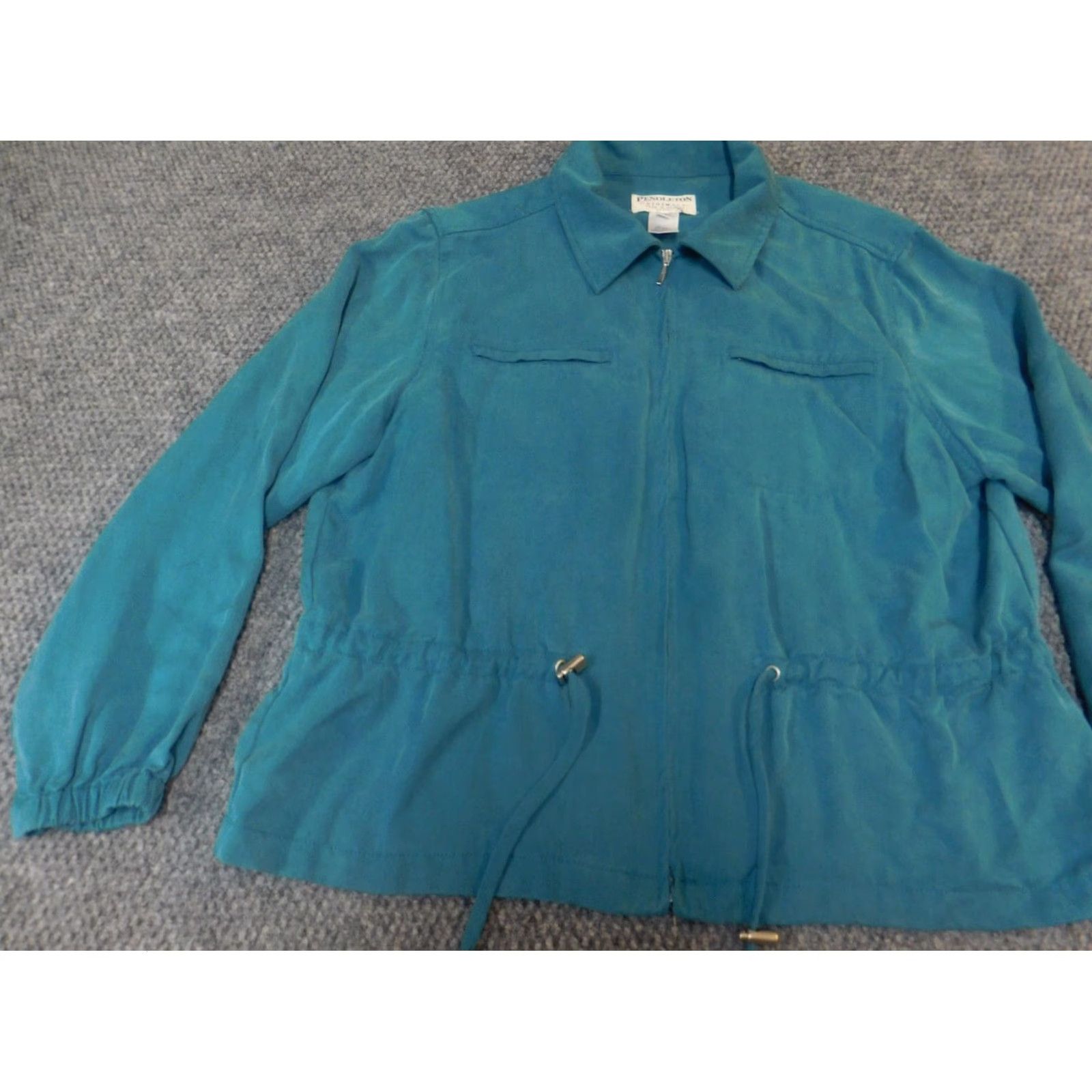 Pendleton Pendleton Jacket Womens M blue Full Zip Casual Basic Jacket Short Sleeve Collared Embroidered Vintage: No Size M / US 6-8 / IT 42-44 - 3 Thumbnail