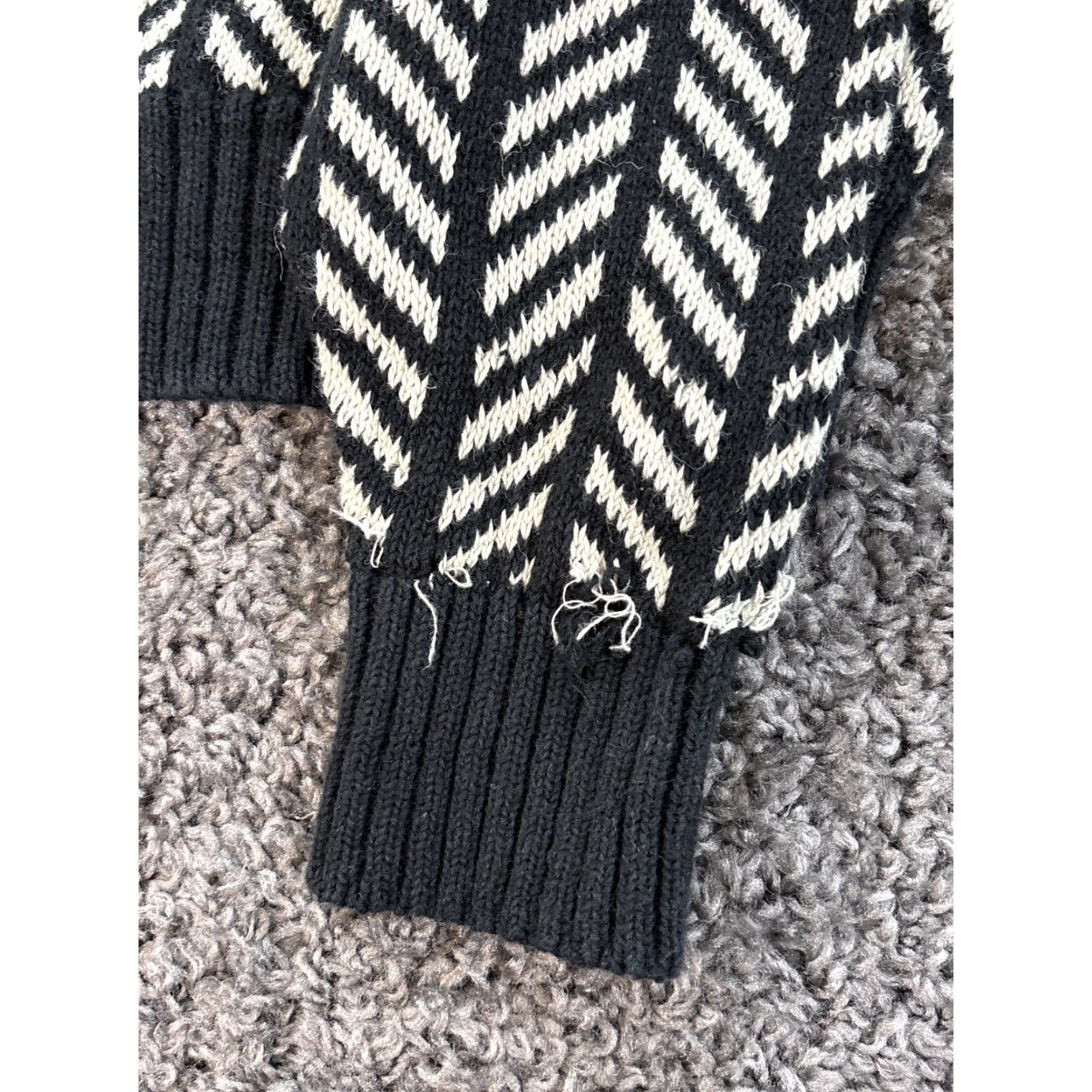 Liz Claiborne VINTAGE Liz Claiborne Sweater Cardigan Knit Pullover Long Sleeve Crew Neck Cotton Black Womens Petite PM 80s 90s Knit Pattern Argyle/Diamond Size M / US 6-8 / IT 42-44 - 5 Thumbnail