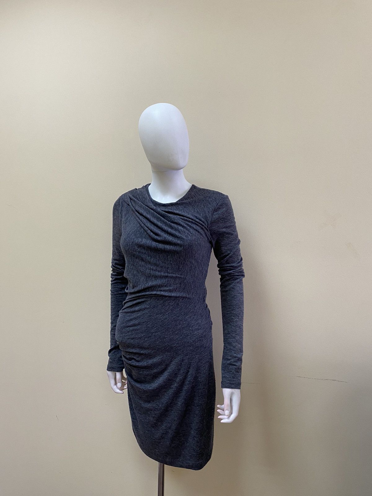 T by Alexander Wang T By Alexander Wang Womens Grey Designer Mini Dress Size S Size S / US 4 / IT 40 - 2 Thumbnail