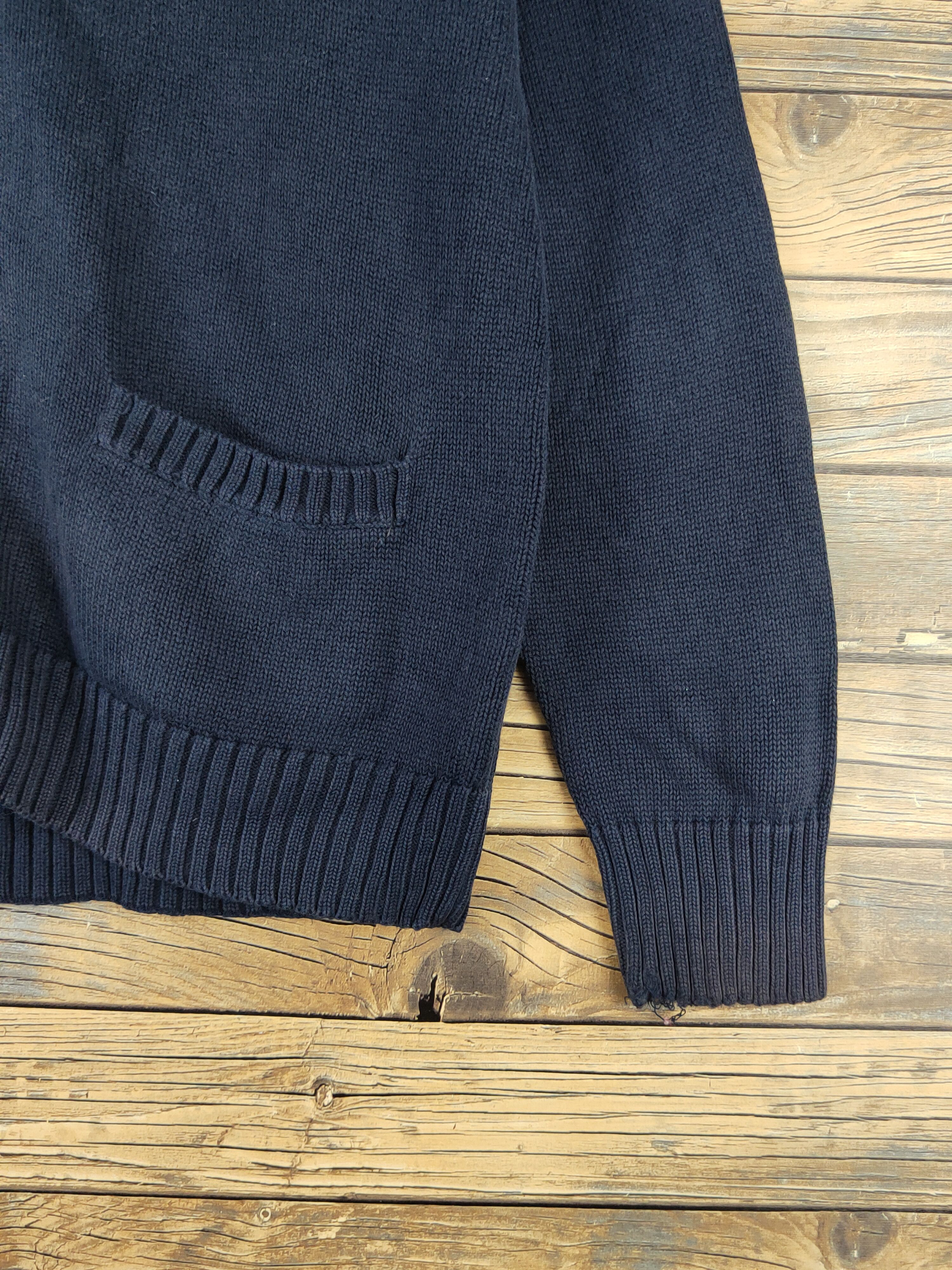 Homespun Knitwear × Japanese Brand East Boy Navy Knitwear Cardigan #W1262 Size US M / EU 48-50 / 2 - 7 Thumbnail